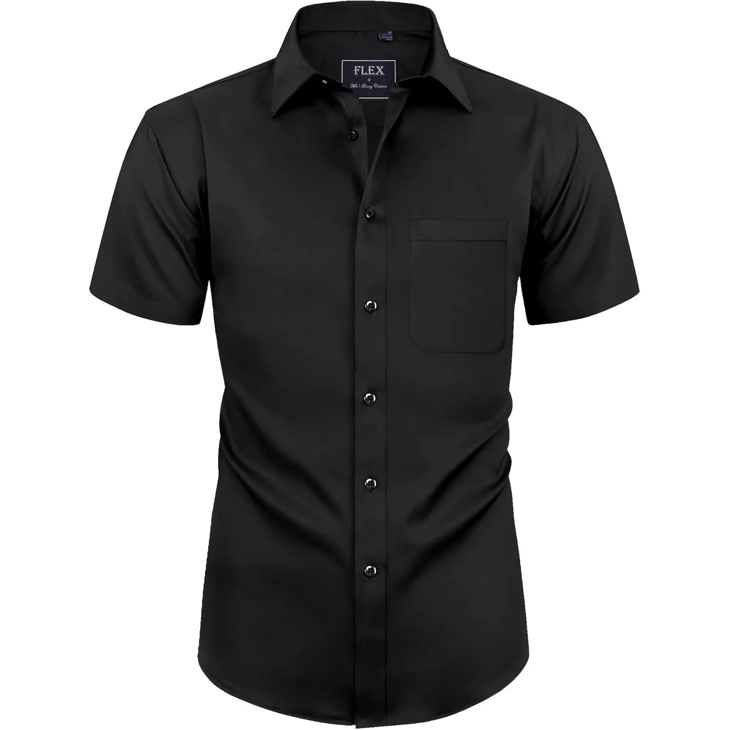 siliteelon Herren Kurzarm Hemden Casual Regular Fit Bügelfrei Business Hemd Faltenfrei Formales Hemd mit Tasche