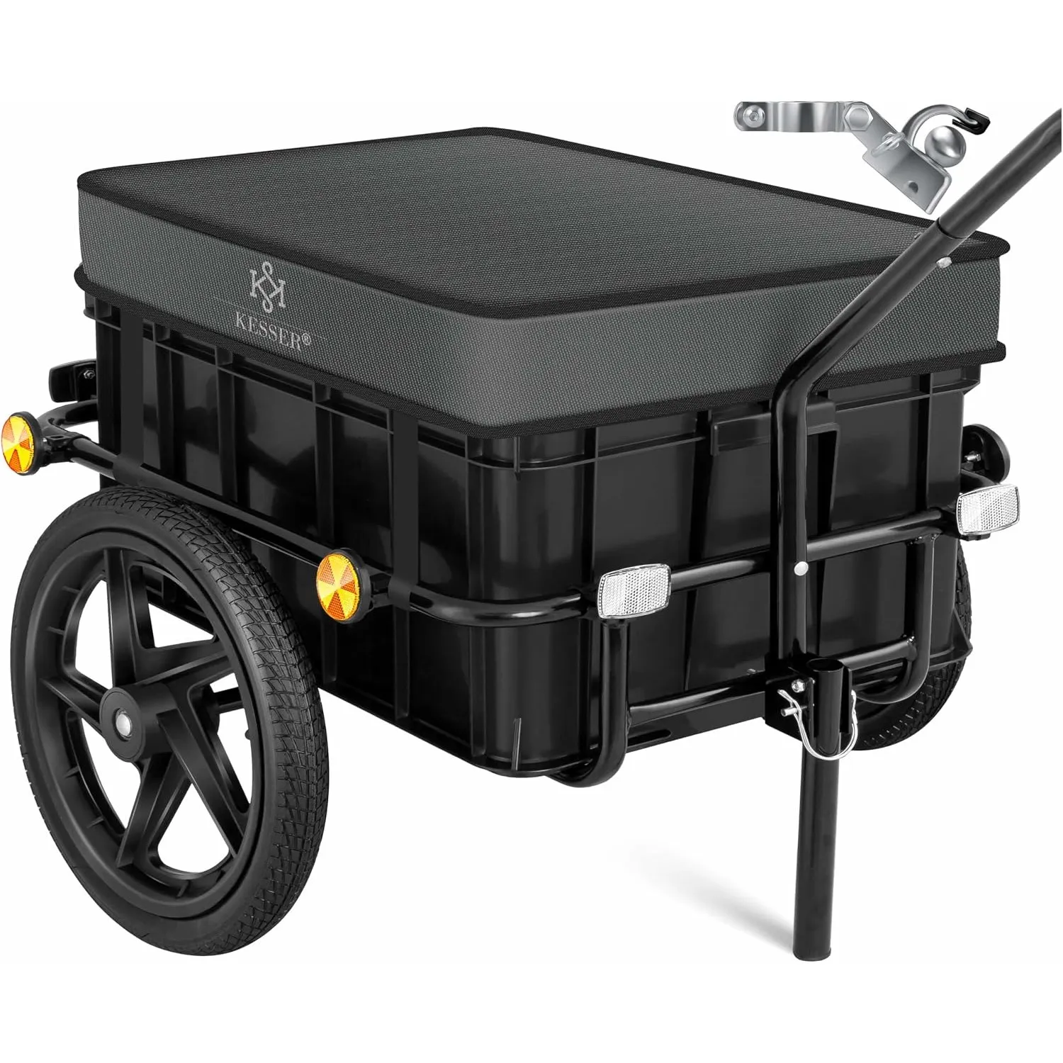 KESSER® Fahrradanhänger, Lastenanhänger, Handwagen mit Kupplung, Hochdeichsel, für Fahrrad Transportanhänger Transportb…