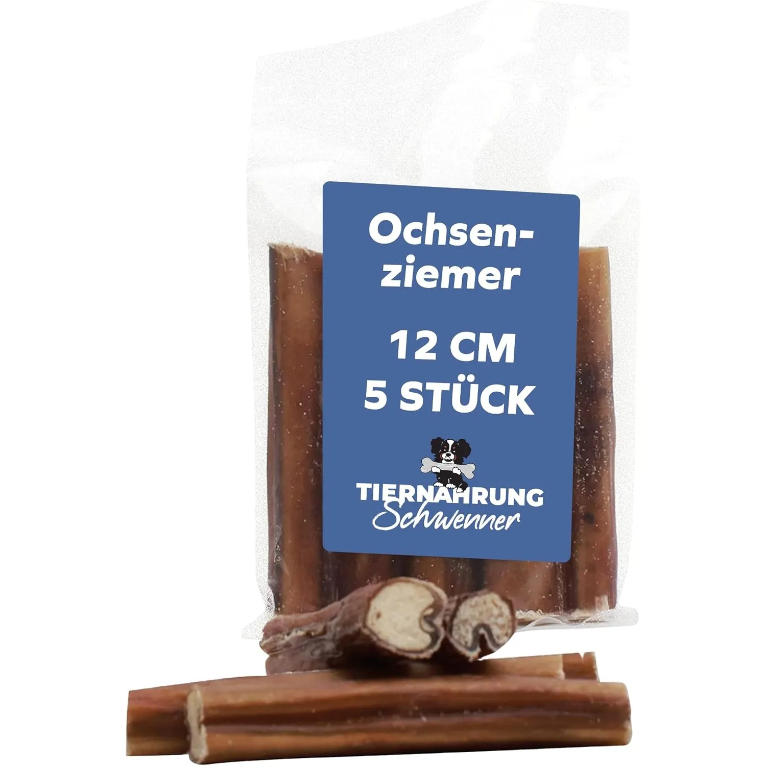 Ochsenziemer Hunde, 5 Stck, 12cm, getrocknet