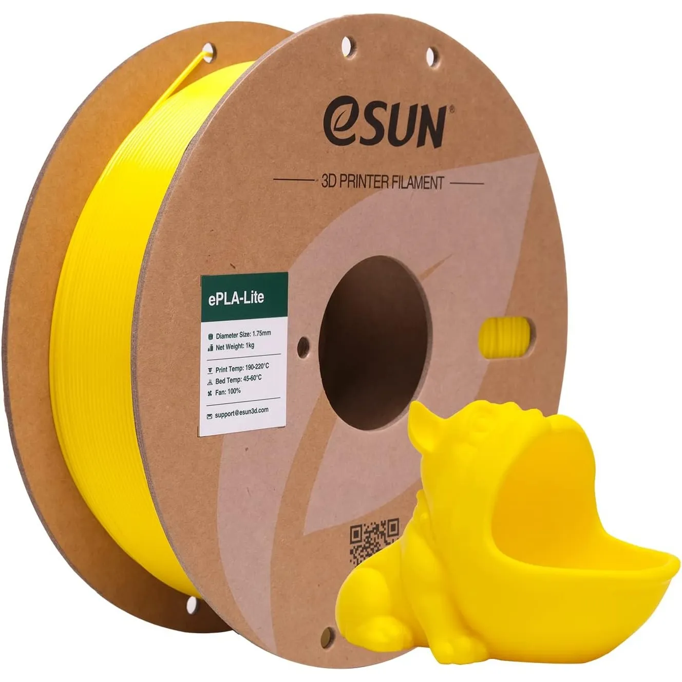 eSUN PLA Filament 1.75mm, Modifiziertes 3D Drucker Filament PLA, Maßgenauigkeit +/- 0.03mm, 1KG Spule (2.2 LBS) 3D Druc…