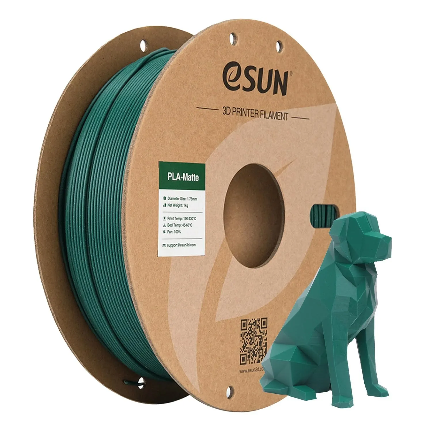 eSUN Aufgerüstet Matte PLA Filament 1.75mm, Matte PLA 3D Drucker Filament, Maßgenauigkeit +/- 0.02mm, 1KG Spule (2.2 LB…