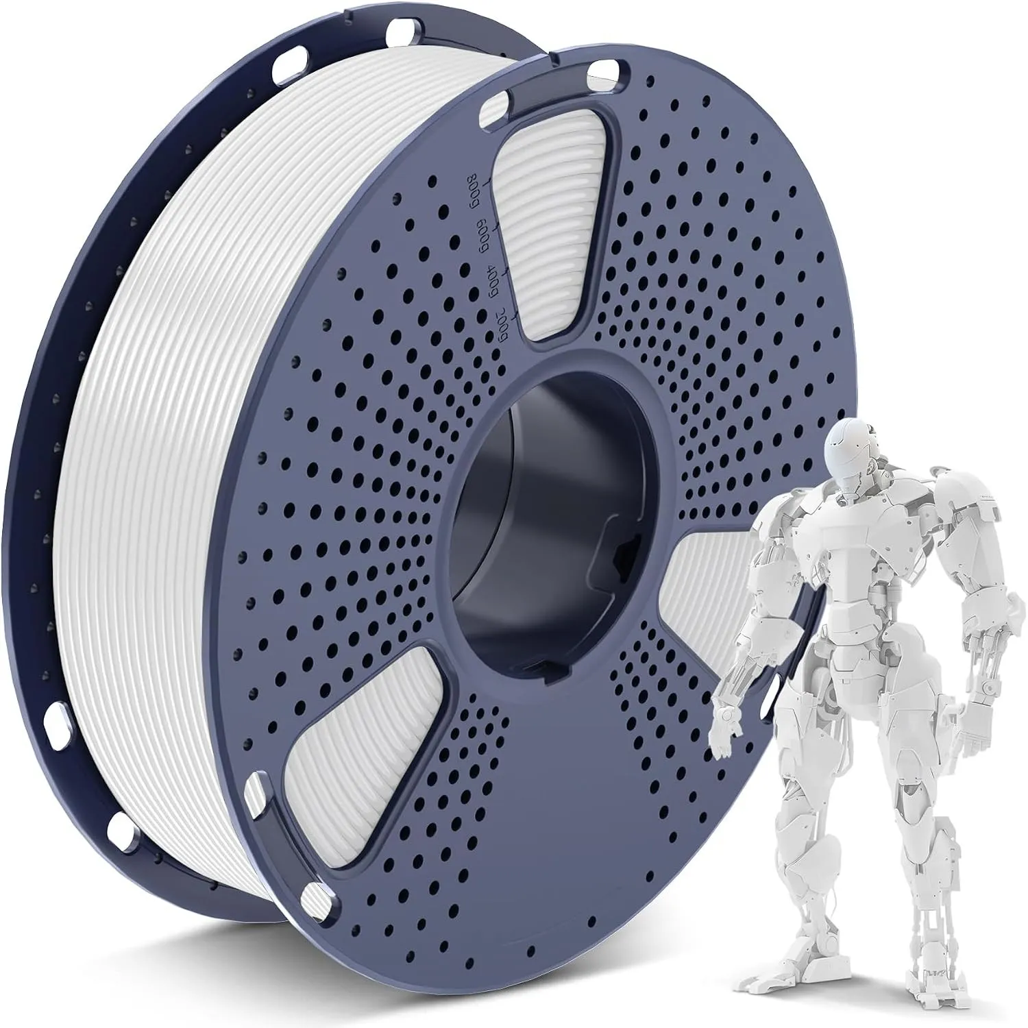 SUNLU PLA Weiß Filament 1.75 mm, 3D Drucker Filament Weiß PLA 1KG