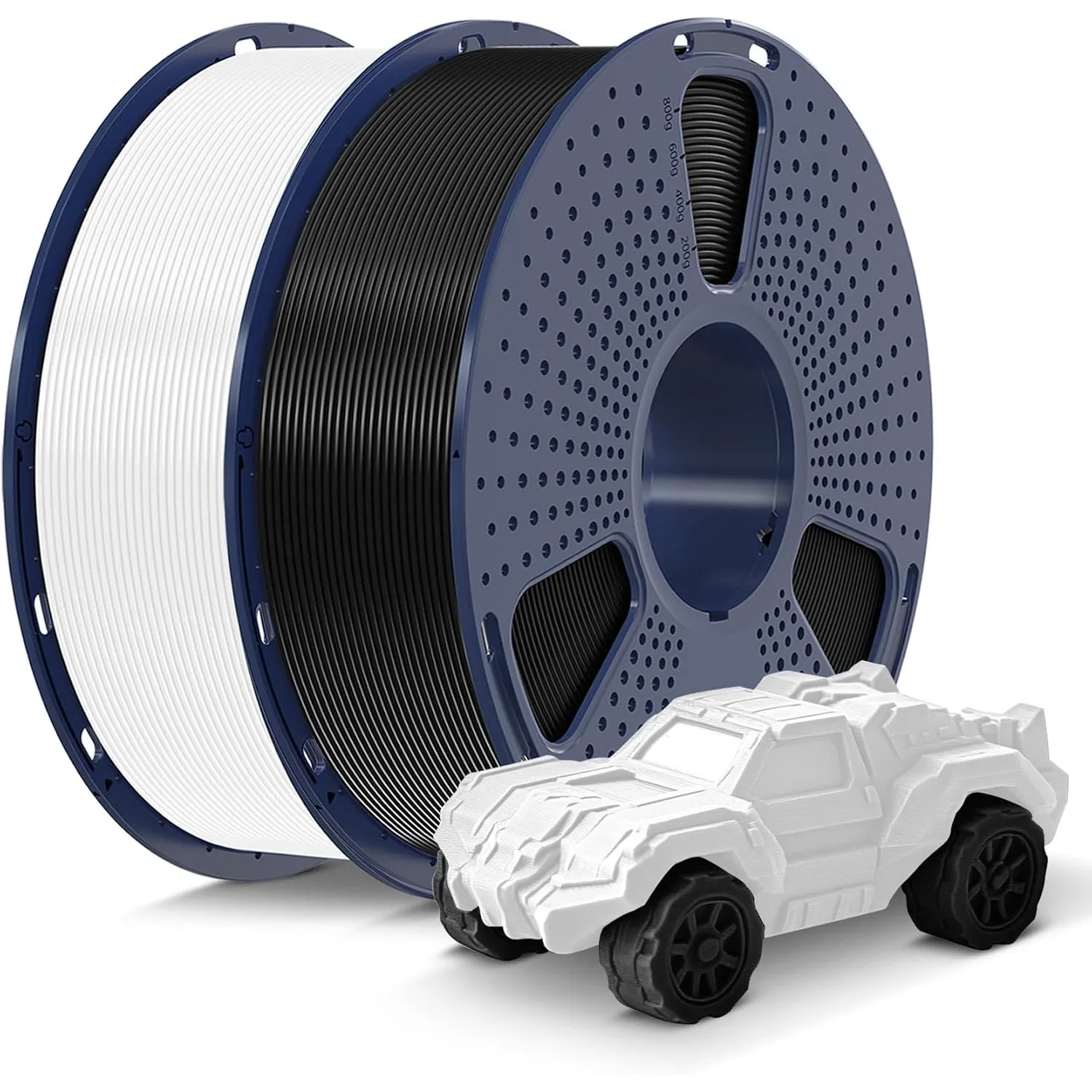 SUNLU PLA Filament 1.75mm Schwarz+Weiß 2KG, 3D Drucker Filament PLA