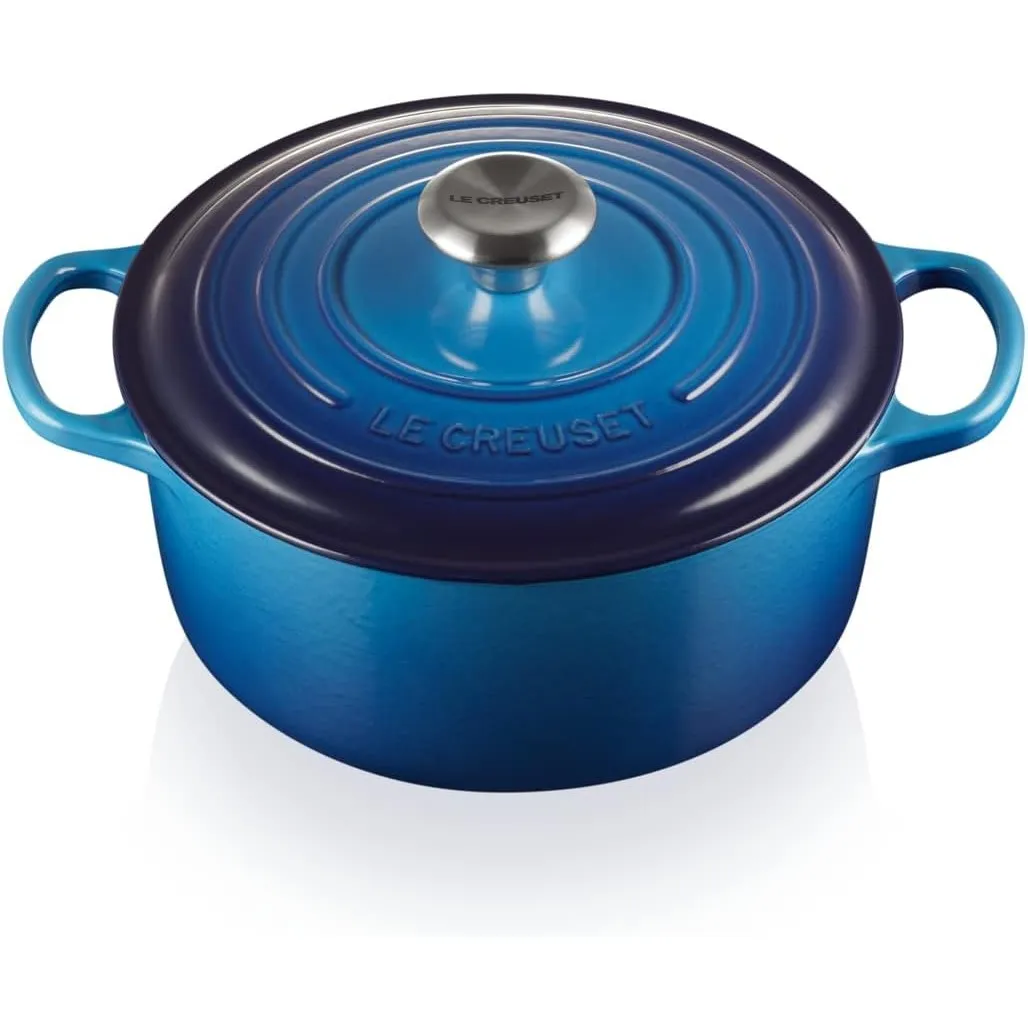 Le Creuset Signature Gusseisen-Bräter mit Deckel, Ø 24 cm, Rund, Für alle Herdarten und Induktion geeignet, Volumen: 4,…