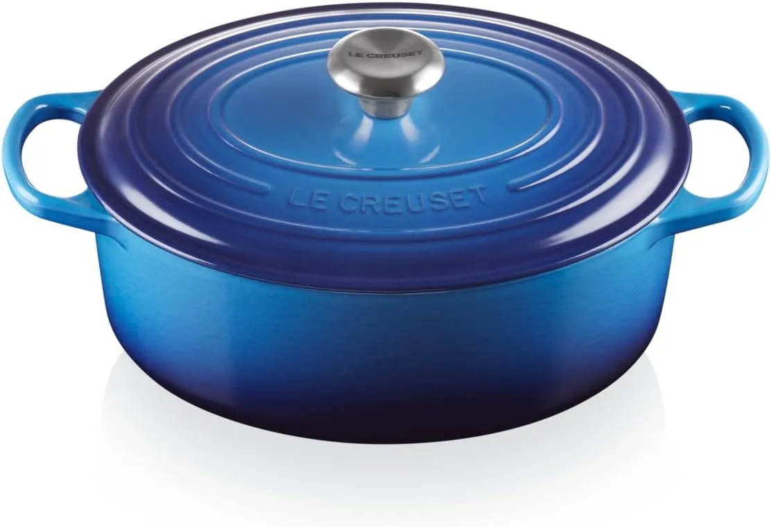 Le Creuset Signature Gusseisen-Bräter mit Deckel, Ø 31 cm, Oval, Für alle Herdarten und Induktion geeignet, Volumen: 6,…
