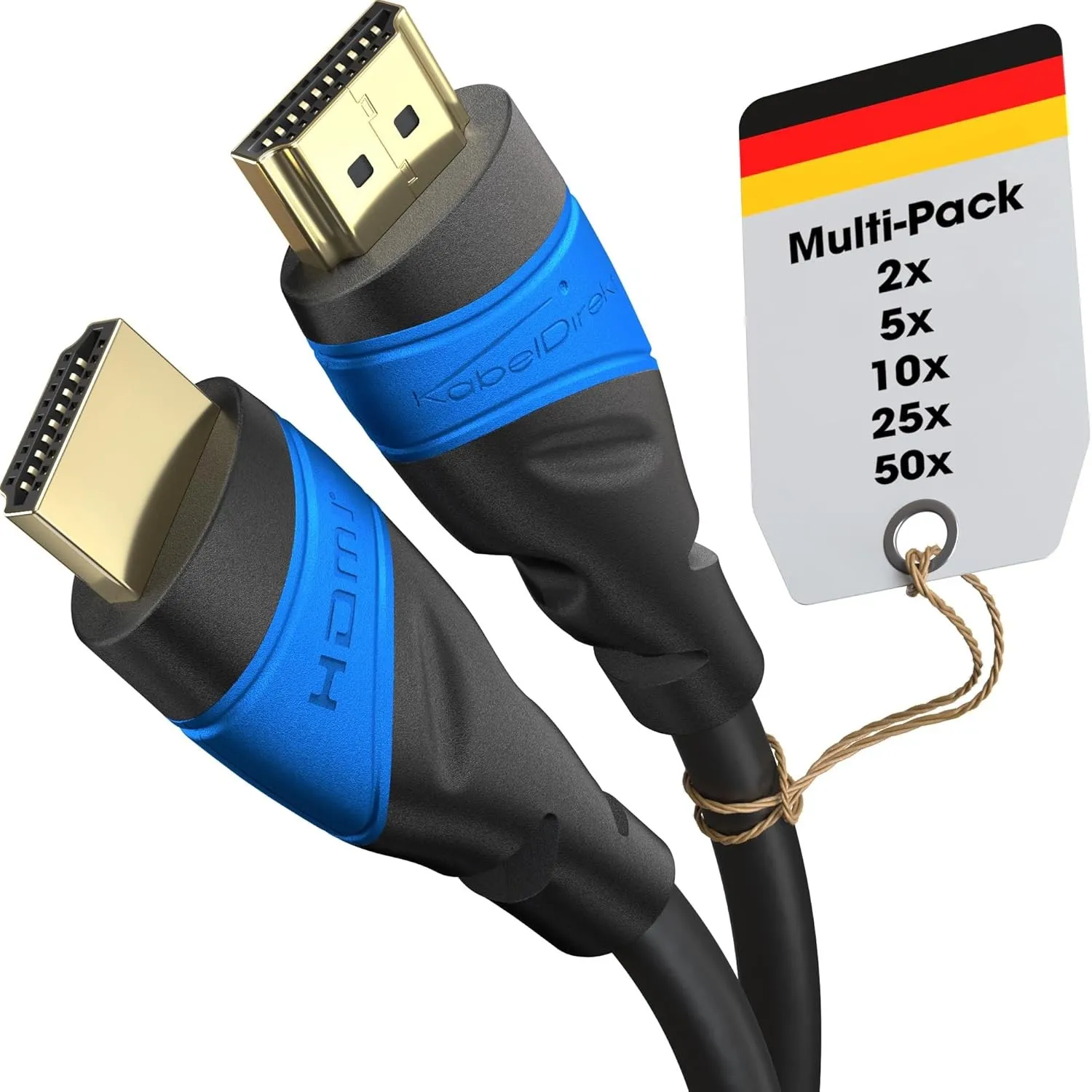 KabelDirekt – 8K & 4K HDMI-Kabel – 25x 2m – Deutsche Flexcore-Technik | 10K, 8K@60Hz & 4K@120Hz, High Speed HDMI – für …