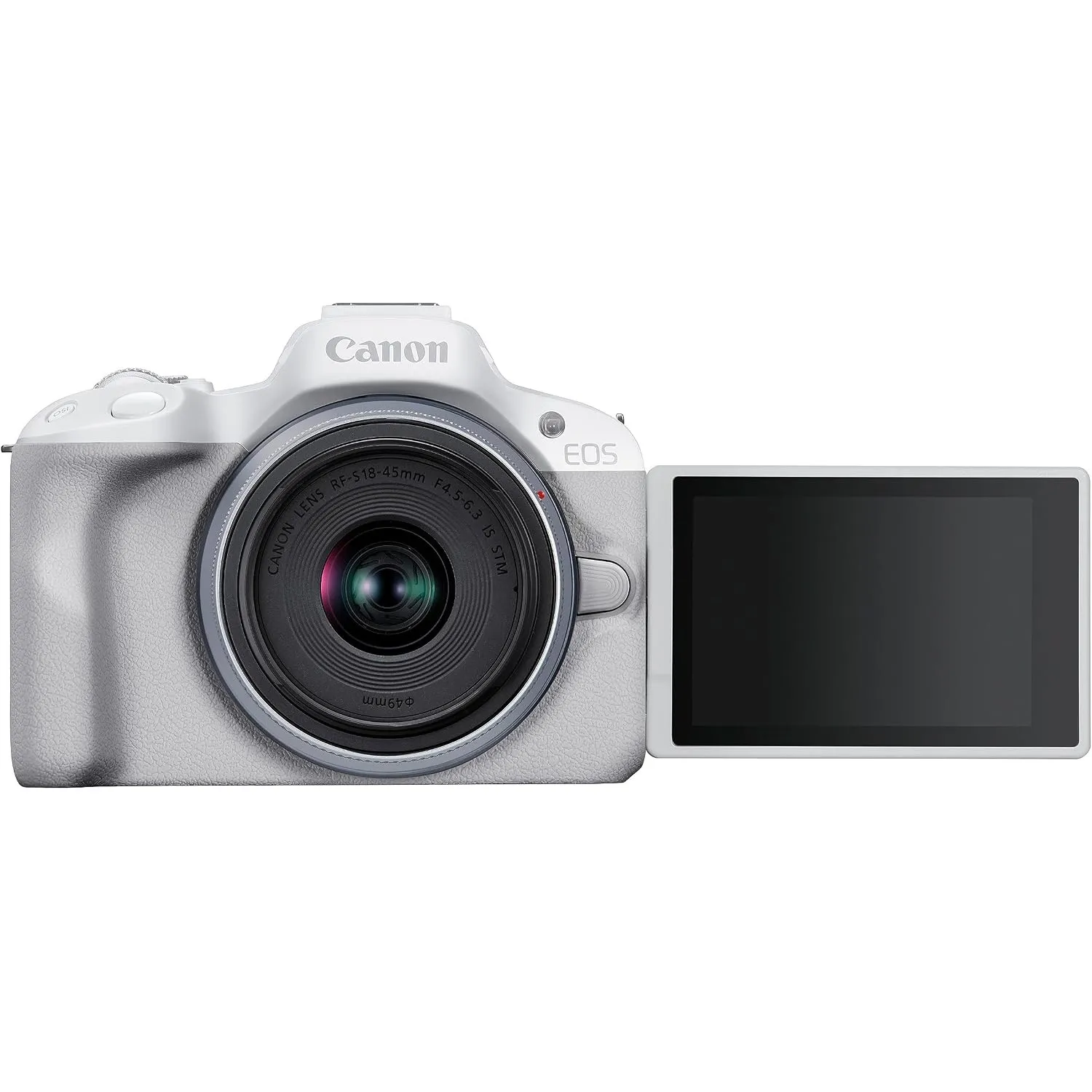 Canon EOS R50 Systemkamera + RF-S 18-45 is STM Objektiv - Spiegellose Kamera (Digitalkamera mit Autofokus und Motiverke…