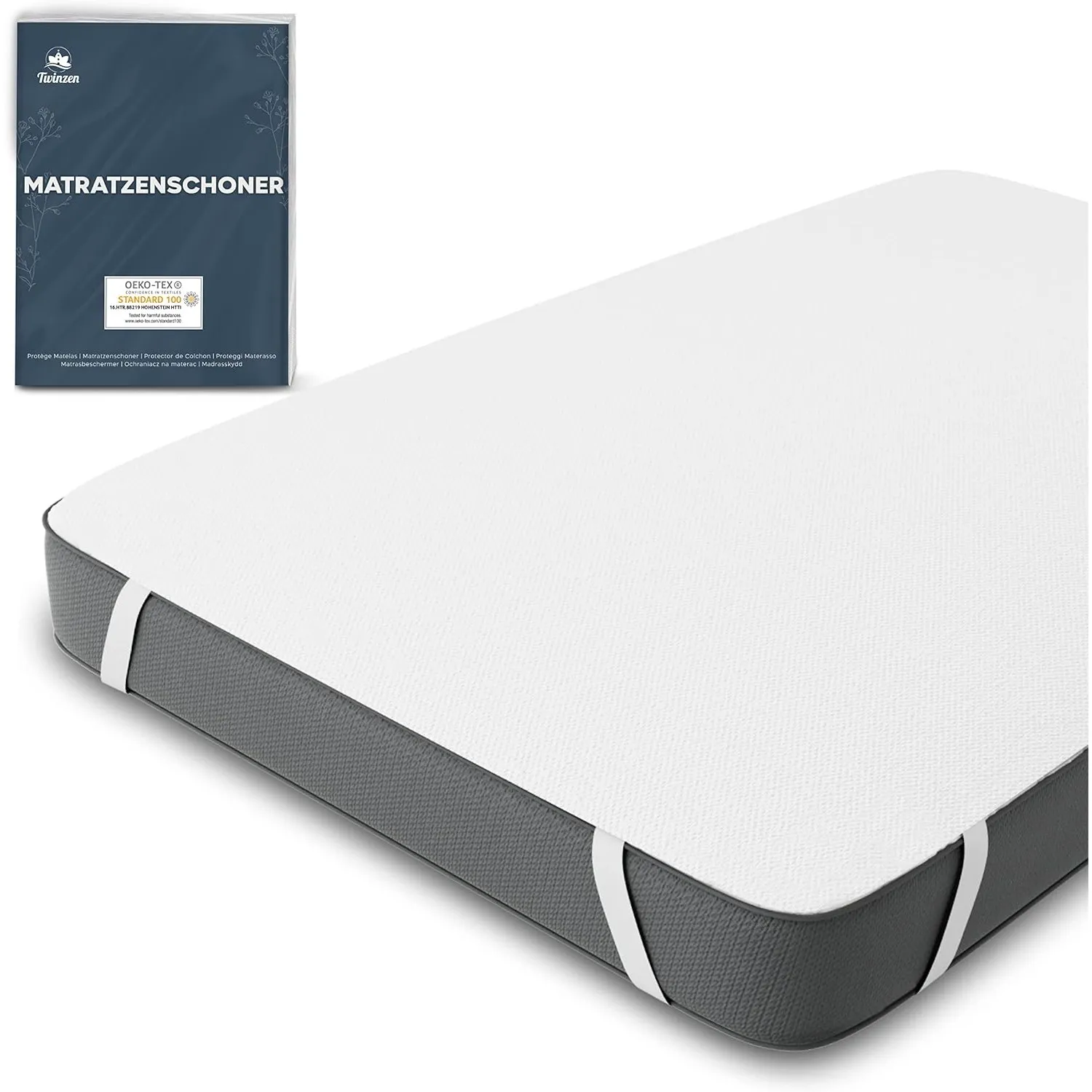 Twinzen - Matratzenschoner 70x140 für Babybett - Wasserdicht - Baumwolle