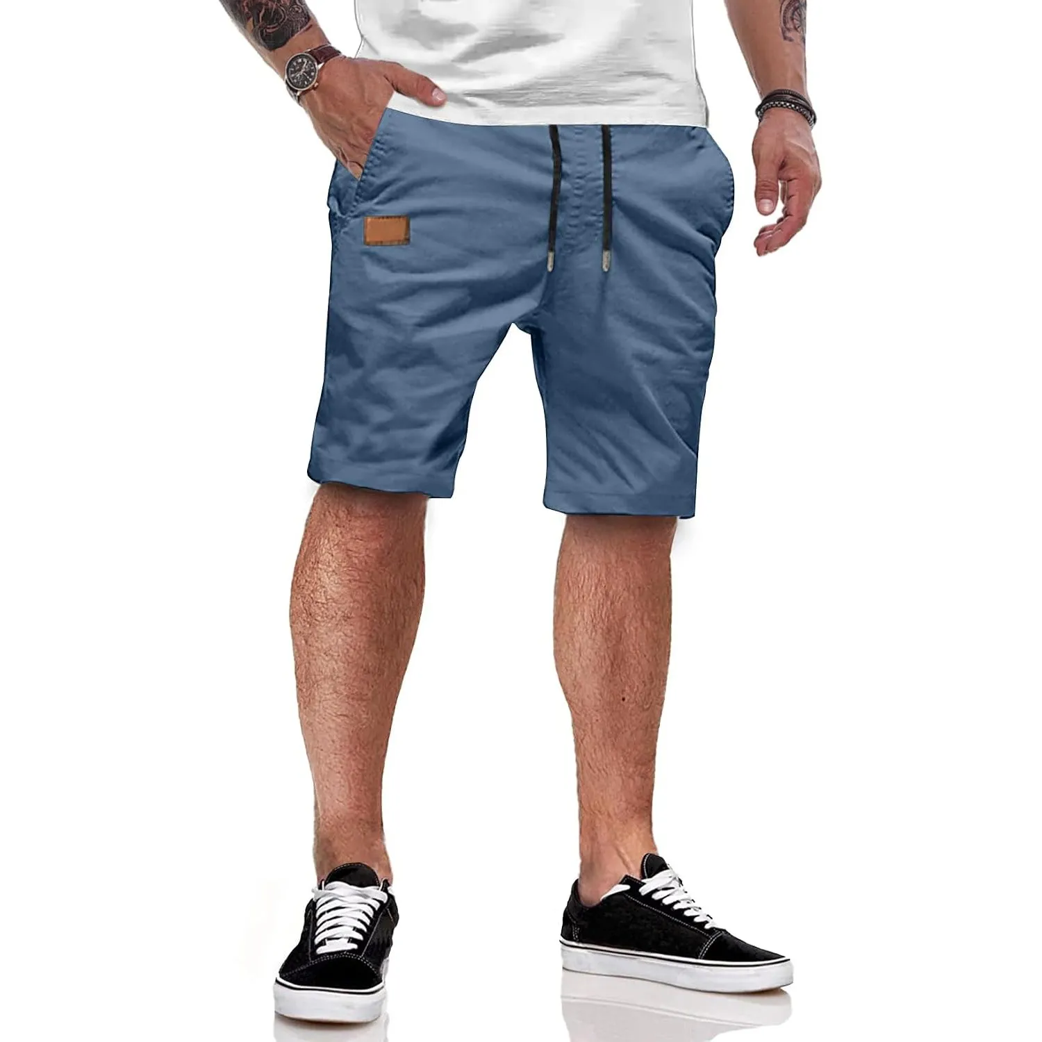 JMIERR Kurze Hosen Herren Sommer Shorts Herren Chino Baumwolle | Cargo Shorts Herren,Freizeit Shorts,Bequeme,mit Kordel…