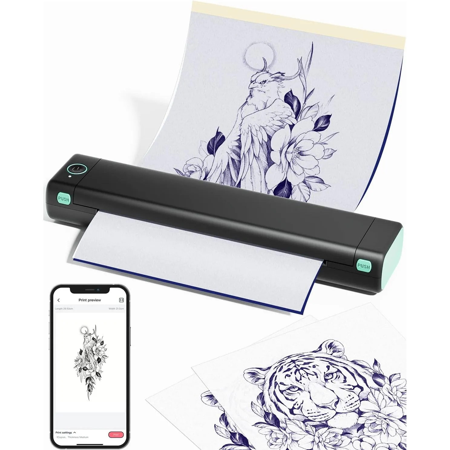 Phomemo M08F Tattoo Drucker Schablone Drucker Thermodrucker Tattoo