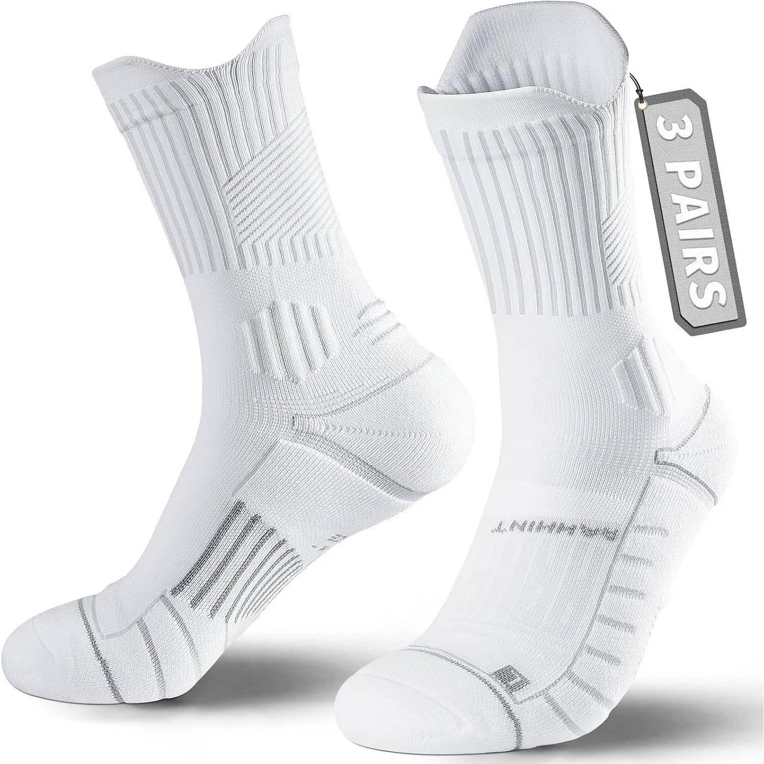 Rahhint Coolmax 3 Pack Kompressions Laufsocken Herren Damen