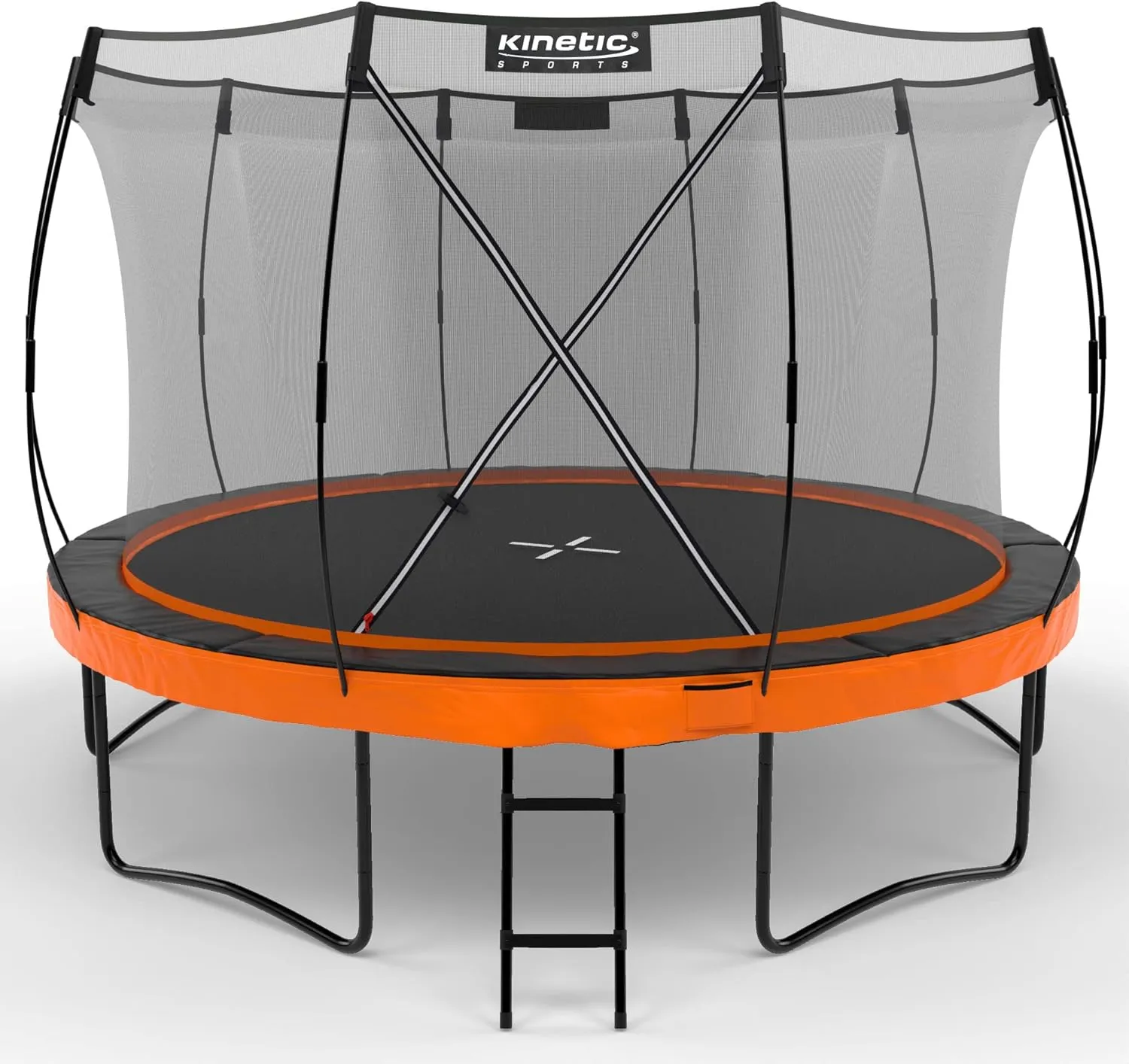 KINETIC SPORTS Trampolin Outdoor 'Ultimate Pro' Ø 244/305/366/427 cm – Kindertrampolin mit Leiter, Fieberglas-Netz, Gar…