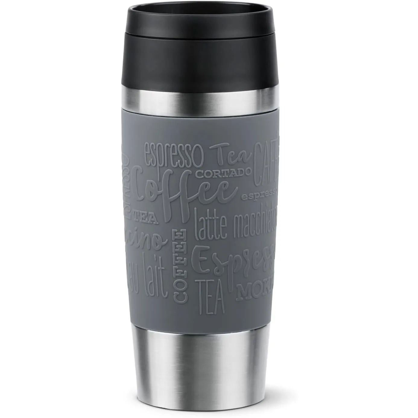 Emsa N20205 Travel Mug Classic Isolierbecher 0,36 Liter | neuer Komfort-Schraubverschluss | Edelstahl | 4h heiß und 8h …