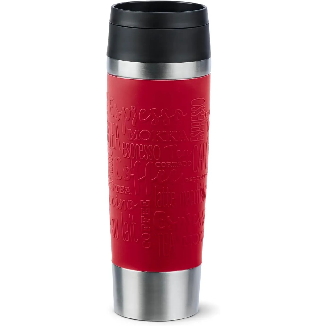 Emsa N20222 Travel Mug Classic Isolierbecher 0,5 Liter, neuer Komfort-Schraubverschluss, Edelstahl, 6h heiß und 12h kal…