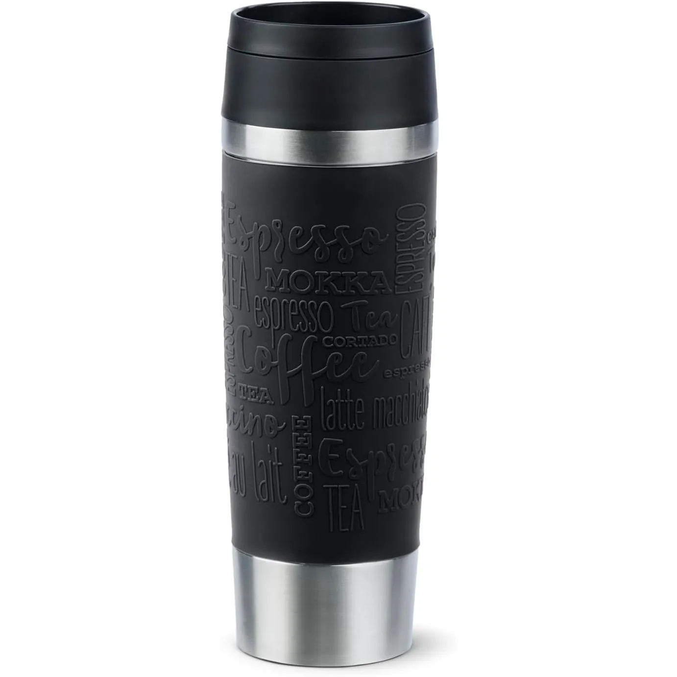 Emsa N20220 Travel Mug Classic Isolierbecher 0,5 Liter, neuer Komfort-Schraubverschluss, Edelstahl, 6h heiß und 12h küh…