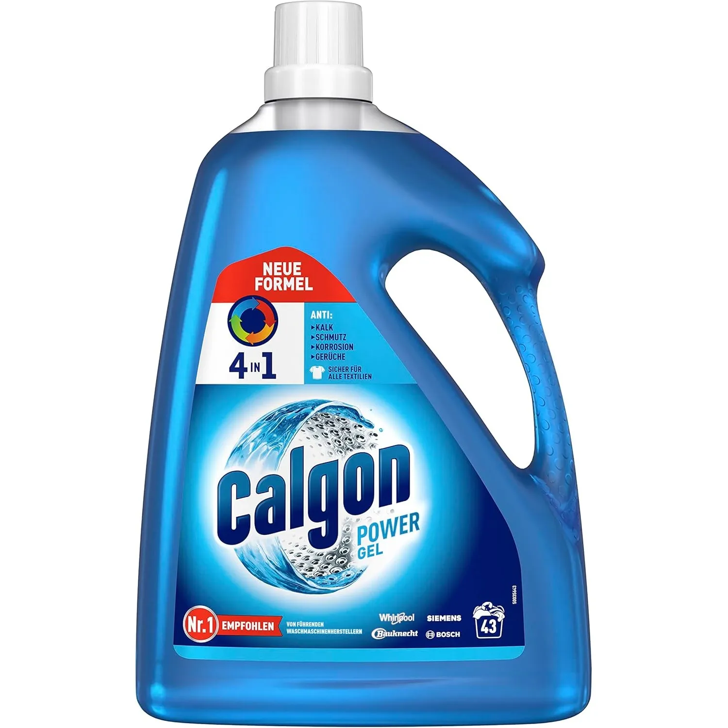 Calgon 4-in-1 Power Gel – Wirksam gegen Kalk, Schmutz, Gerüche und Korrosion – Schützender Wasserenthärter für die Wasc…