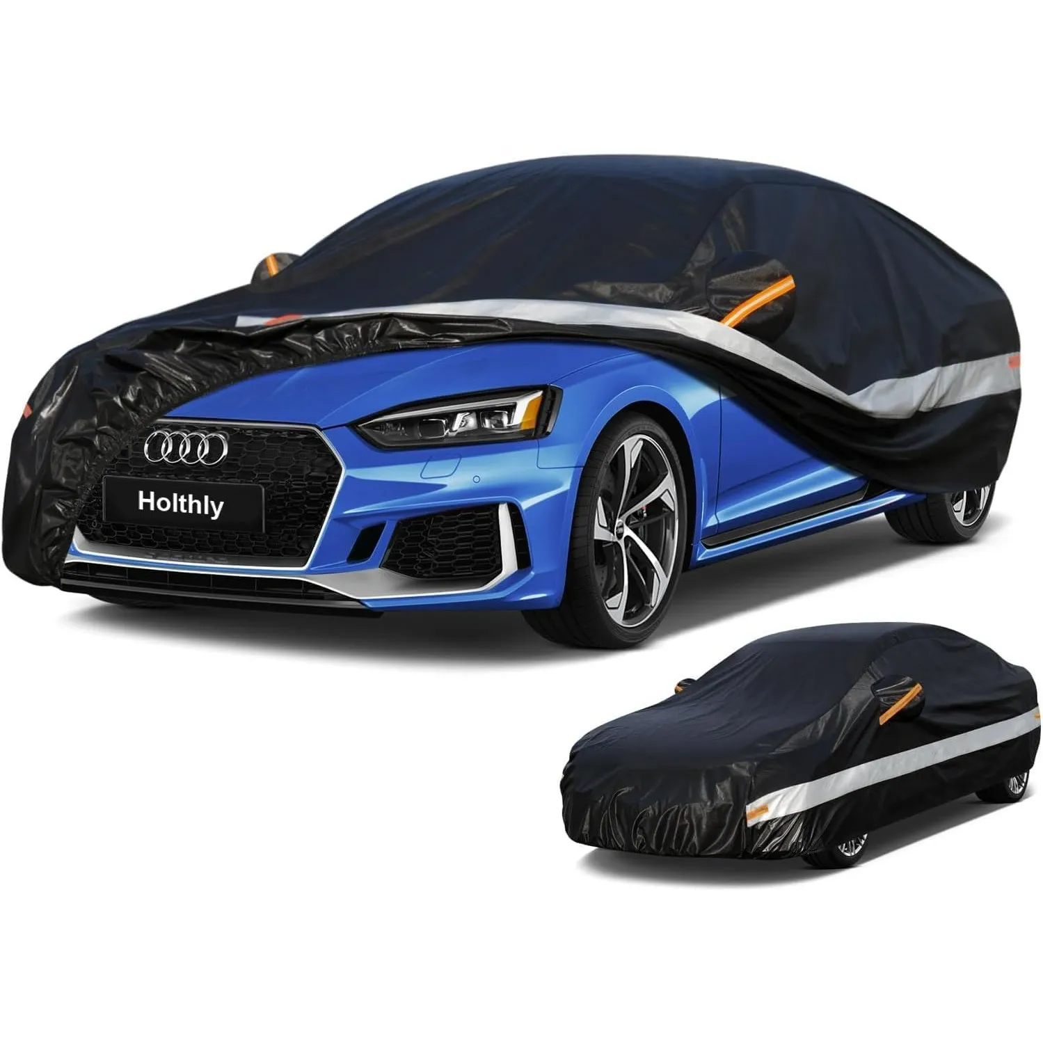 10 Schichten Autoabdeckung 100% Wasserdicht Vollgarage Abdeckplane Auto Garage Staubdicht Wasserdicht Autohülle Autopla…