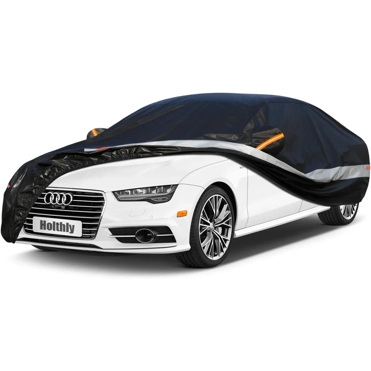 10-lagige Autoabdeckung, 100% wasserdicht, Outdoor-Autoabdeckung, Vollgarage Autoabdeckung für Audi A8/S8, Alpina B7, B…