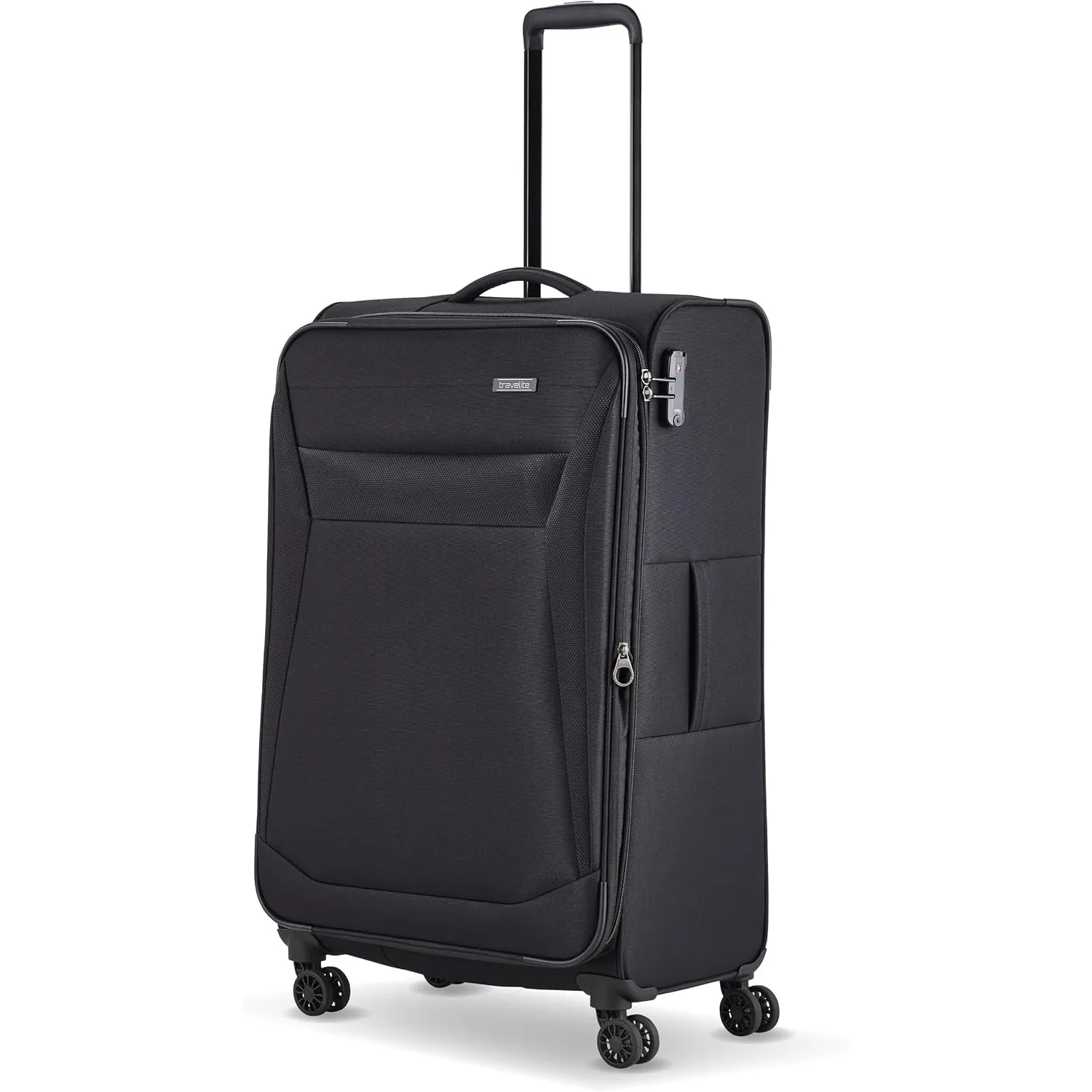 Travelite Koffer Chios Größe L, 78 cm, 90-97 Liter, Reisekoffer groß | Weichschalenkoffer, Rollkoffer mit 4 Doppelrolle…
