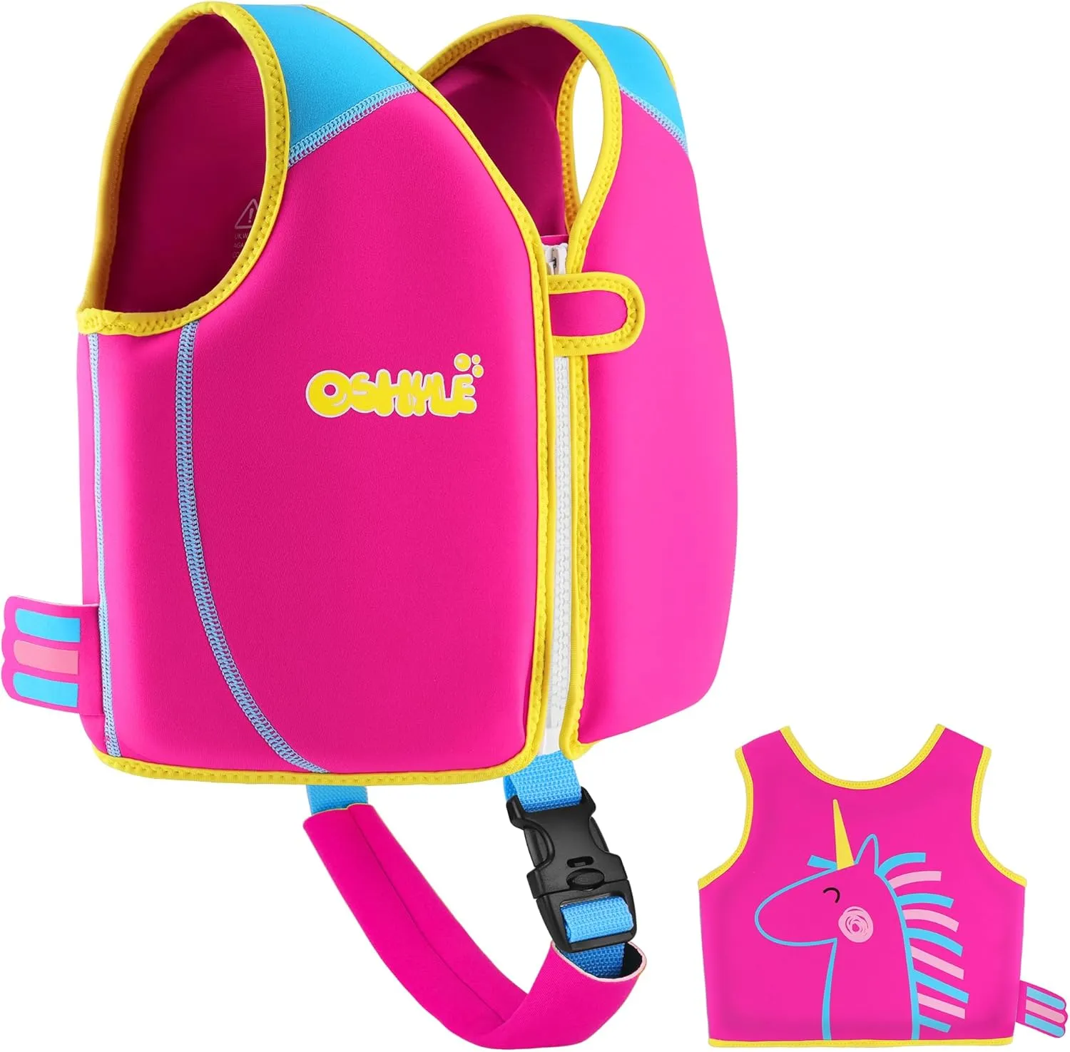 Schwimmweste Kinder 1-9 Jahre - Neopren Schwimmlernhilfe mit Reißverschluss und Sicherheitsgurt, Jungen Mädchen Schwimm…