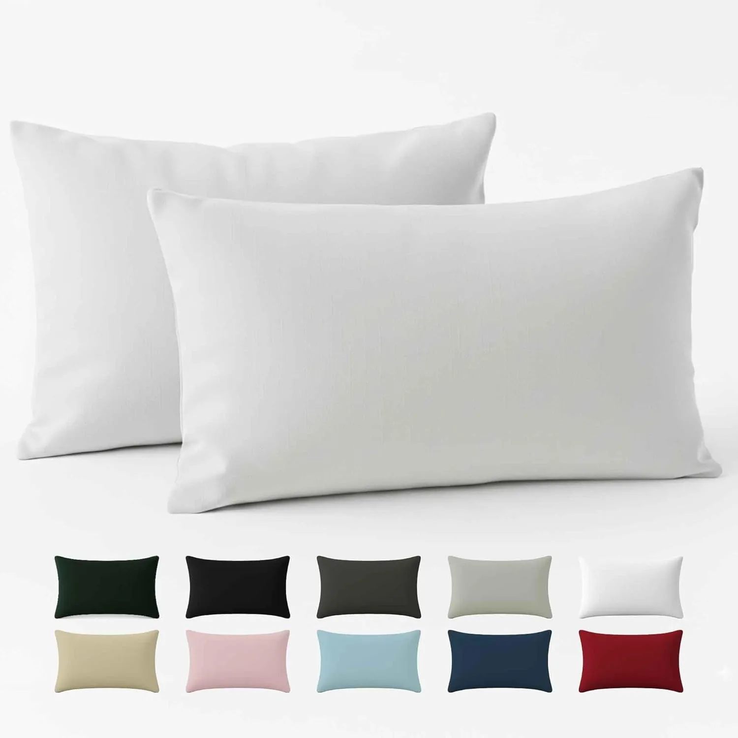 Dreamzie - Kissenbezug 30x50cm - 100% Baumwolle Renforcé - Weiß