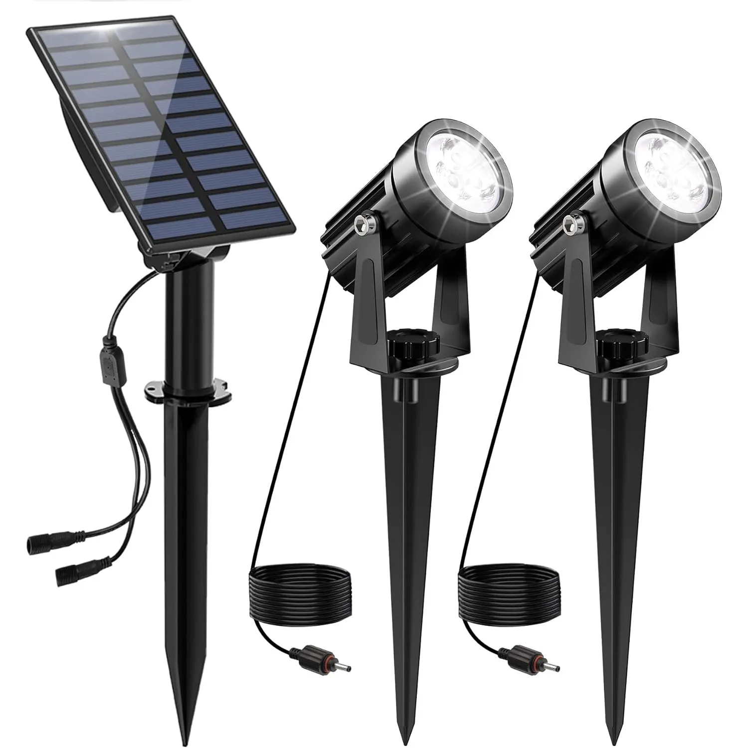 NATPOW Gartenstrahler Solar, Solar Gartenleuchte LED Solarstrahler Solarlampen für garten Außen, IP65 Wasserdicht, 2 He…
