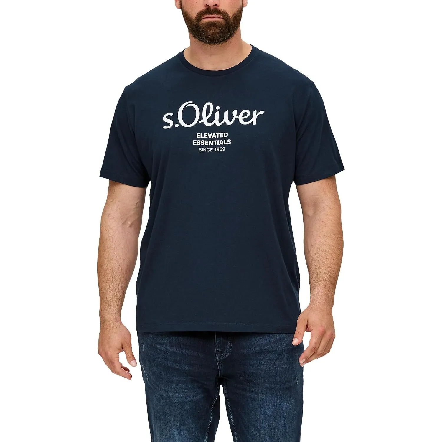 s.Oliver Strickpullover mit Flammgarnstruktur und Rollkante