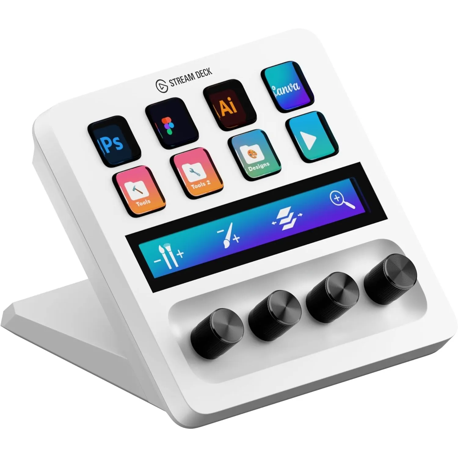 Elgato Stream Deck + Weiß, Audiomixer und Studio-Controller