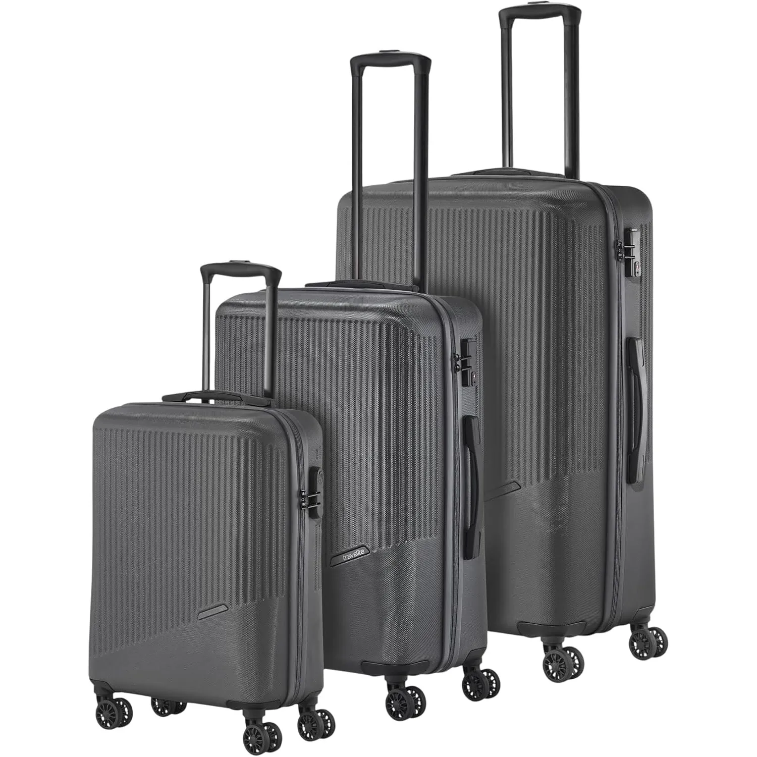 Travelite Koffer Set Bali Größen L/M/S, 3-teilig, ABS Hartschale | Kofferset 3-teilig, Handgepäck Trolley & 2 Hartschal…