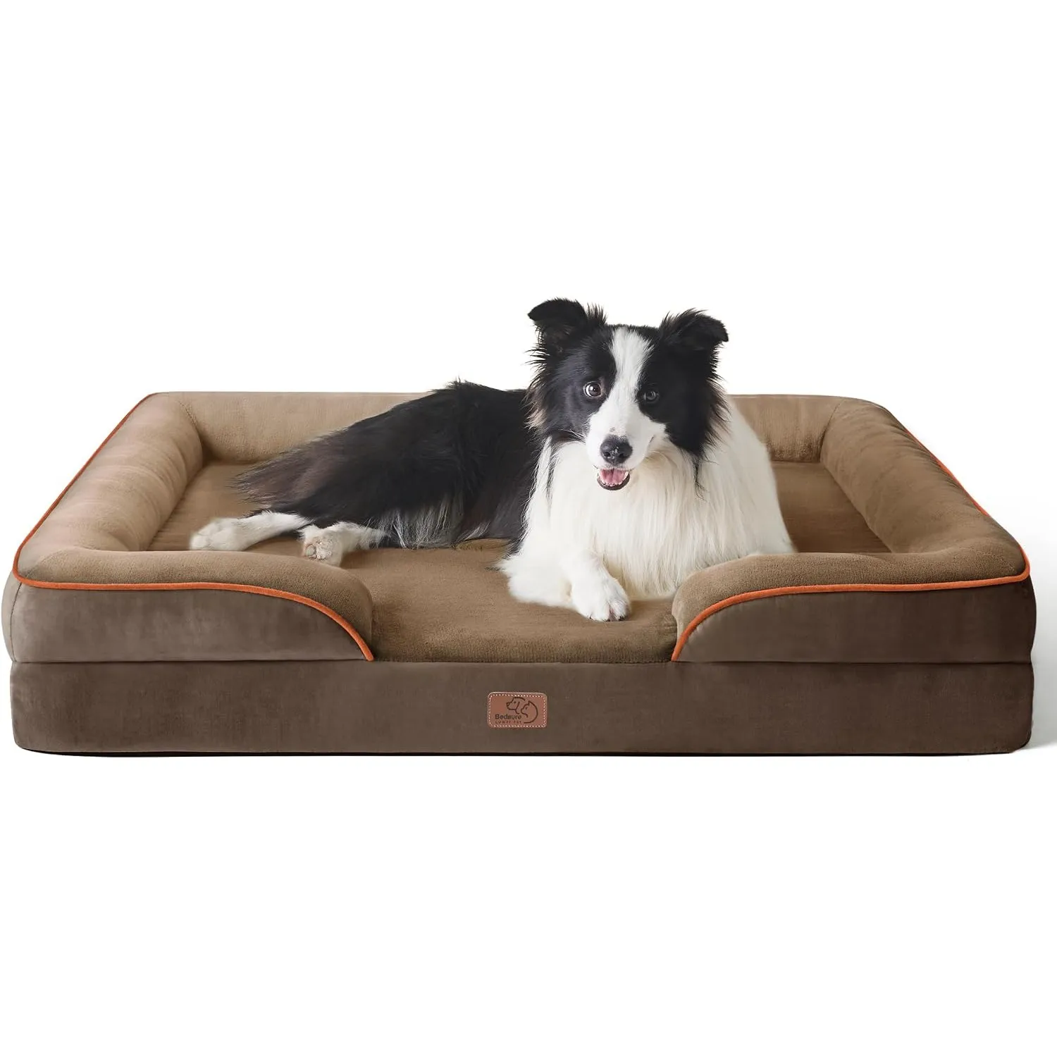 BEDSURE orthopädisches Hundebett ergonomisches Hundesofa, 89x63cm, braun
