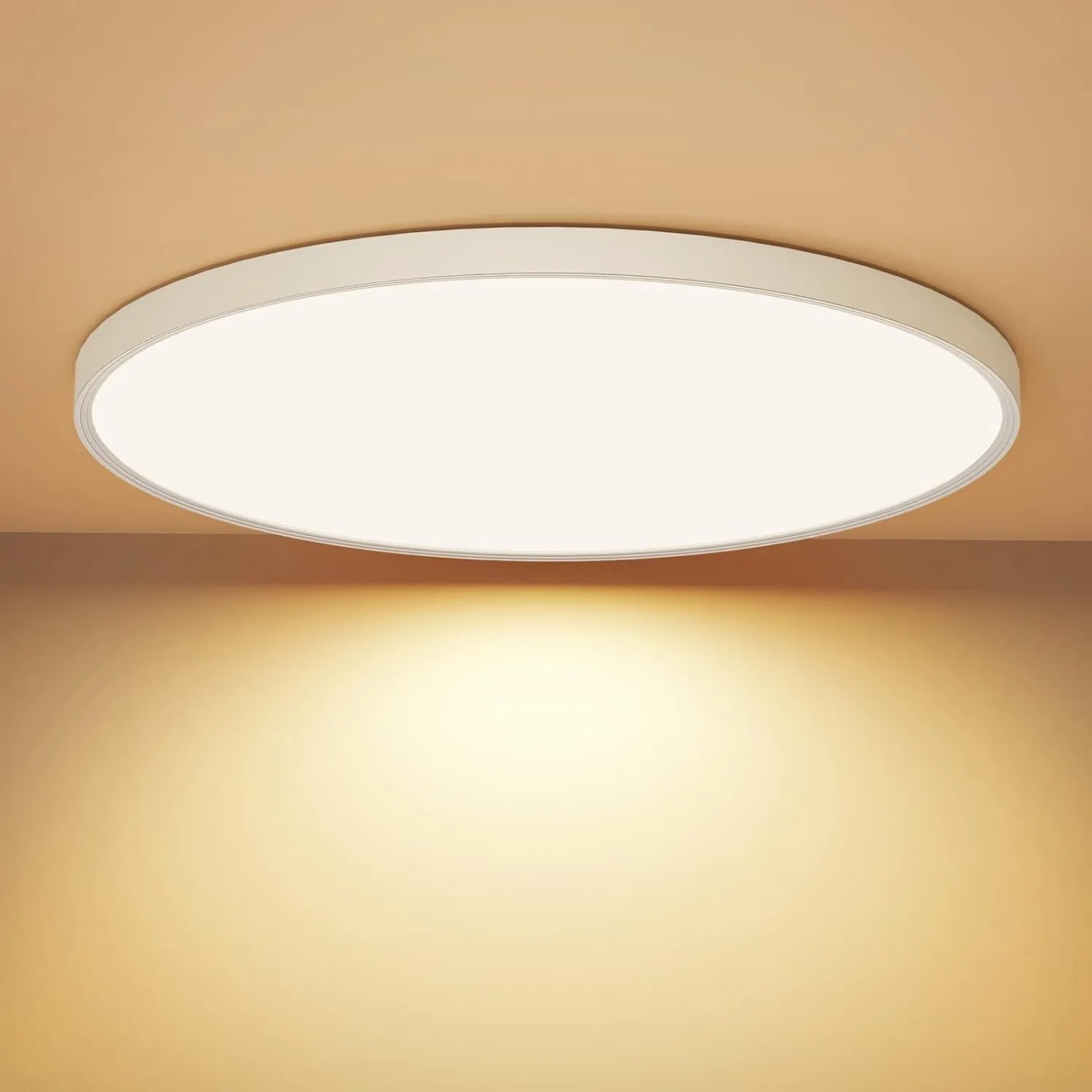 OUILA Deckenlampe LED Deckenleuchte Flach Rund Ø30CM 3000K für Küche Bad