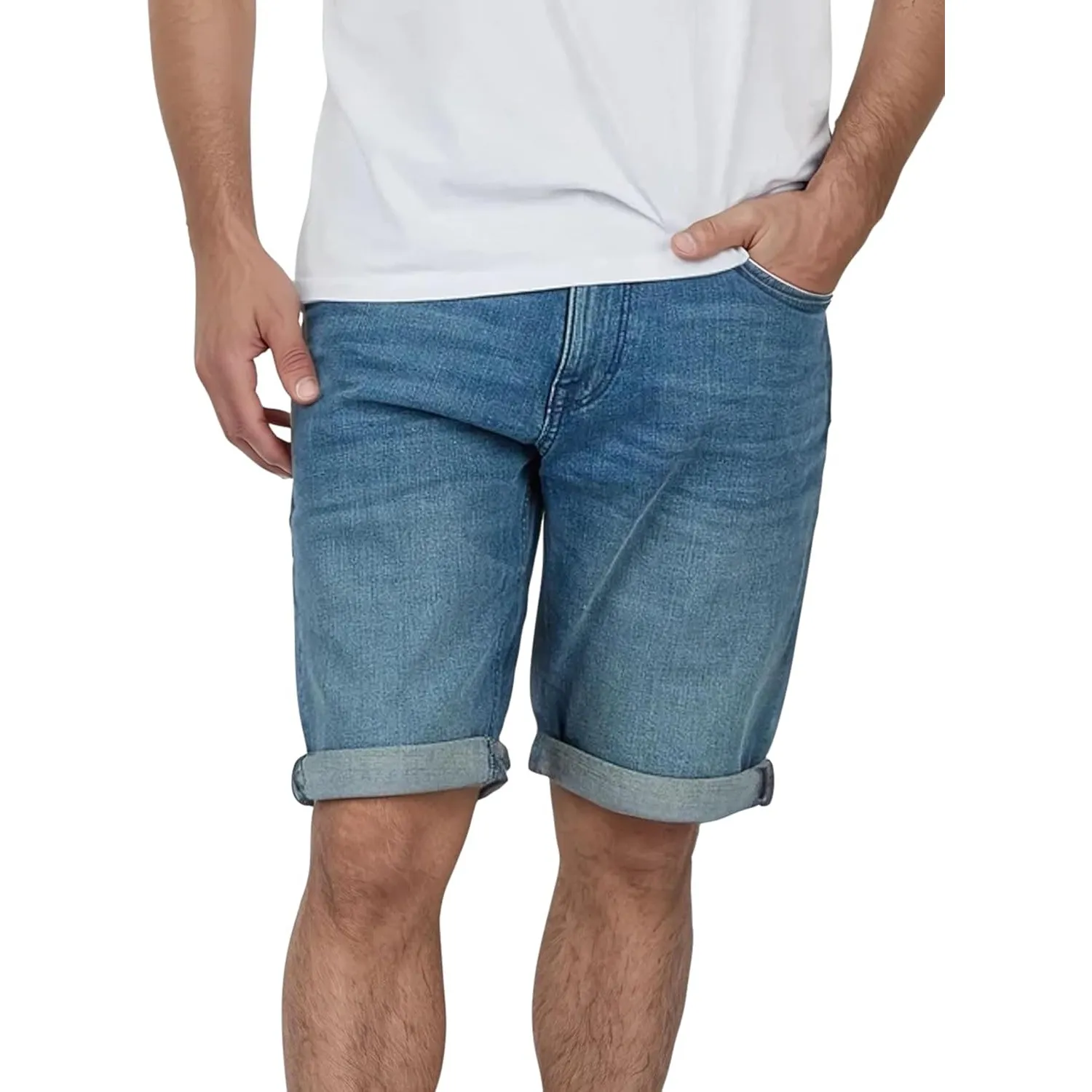 TOM TAILOR Jeans Shorts Herren Stretch Kurz Regular Slim Fit Josh Kurze Hosen Bermuda Shorts Sommer Denim Einfarbig Bla…