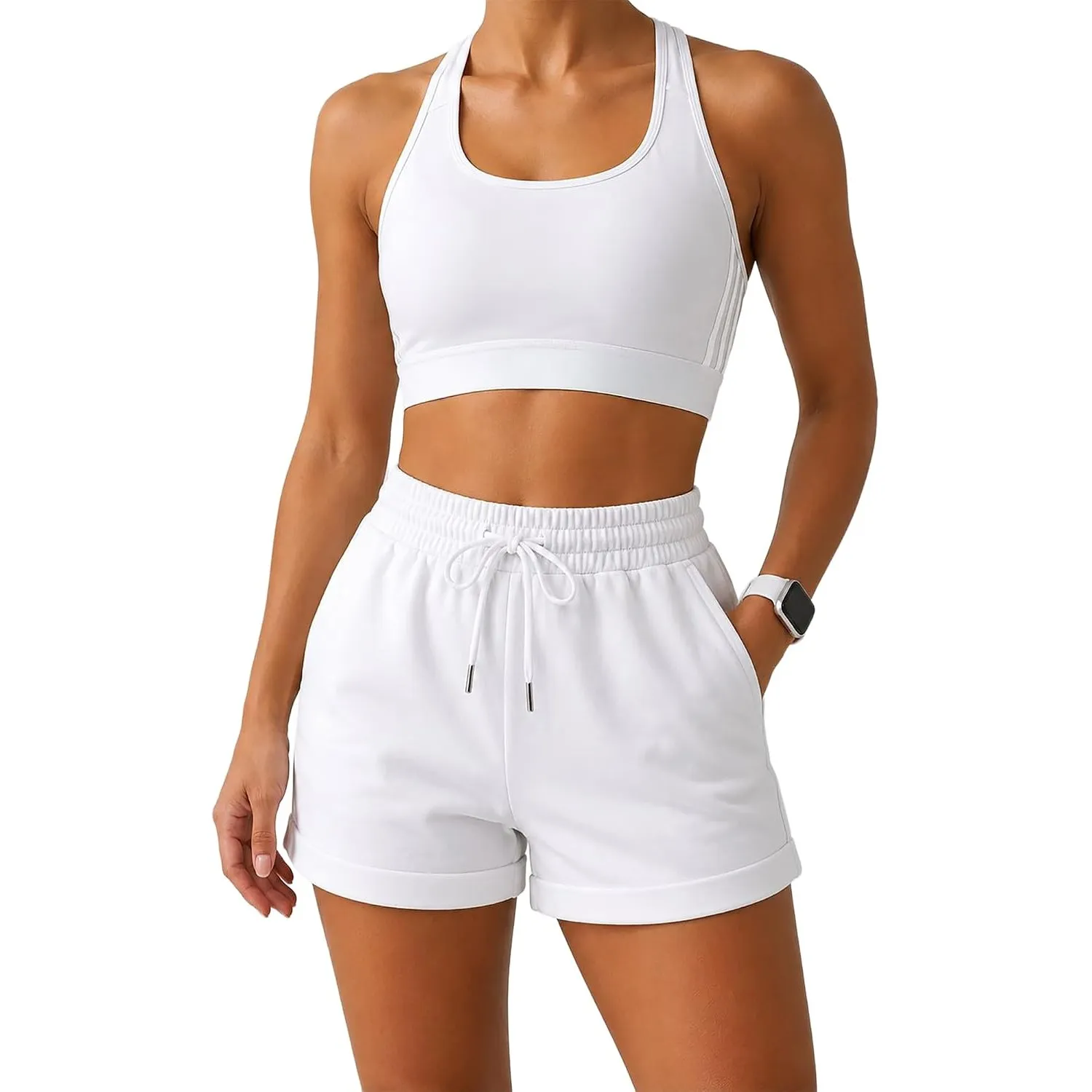Smith & Solo Kurze Hose Damen - Shorts Sommer Hosen, Laufhose Kurz Sporthose, Trainingshose Sportshorts Women Laufshorts