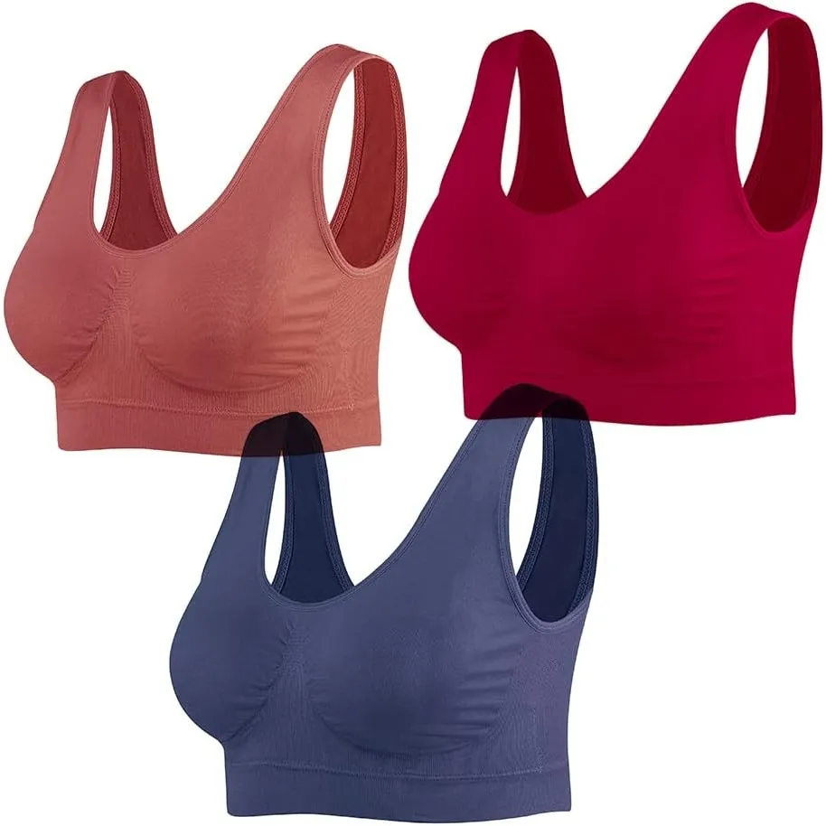 Lemef Damen Seamless Sport BH mit Merfarben Wohlfühl-BH