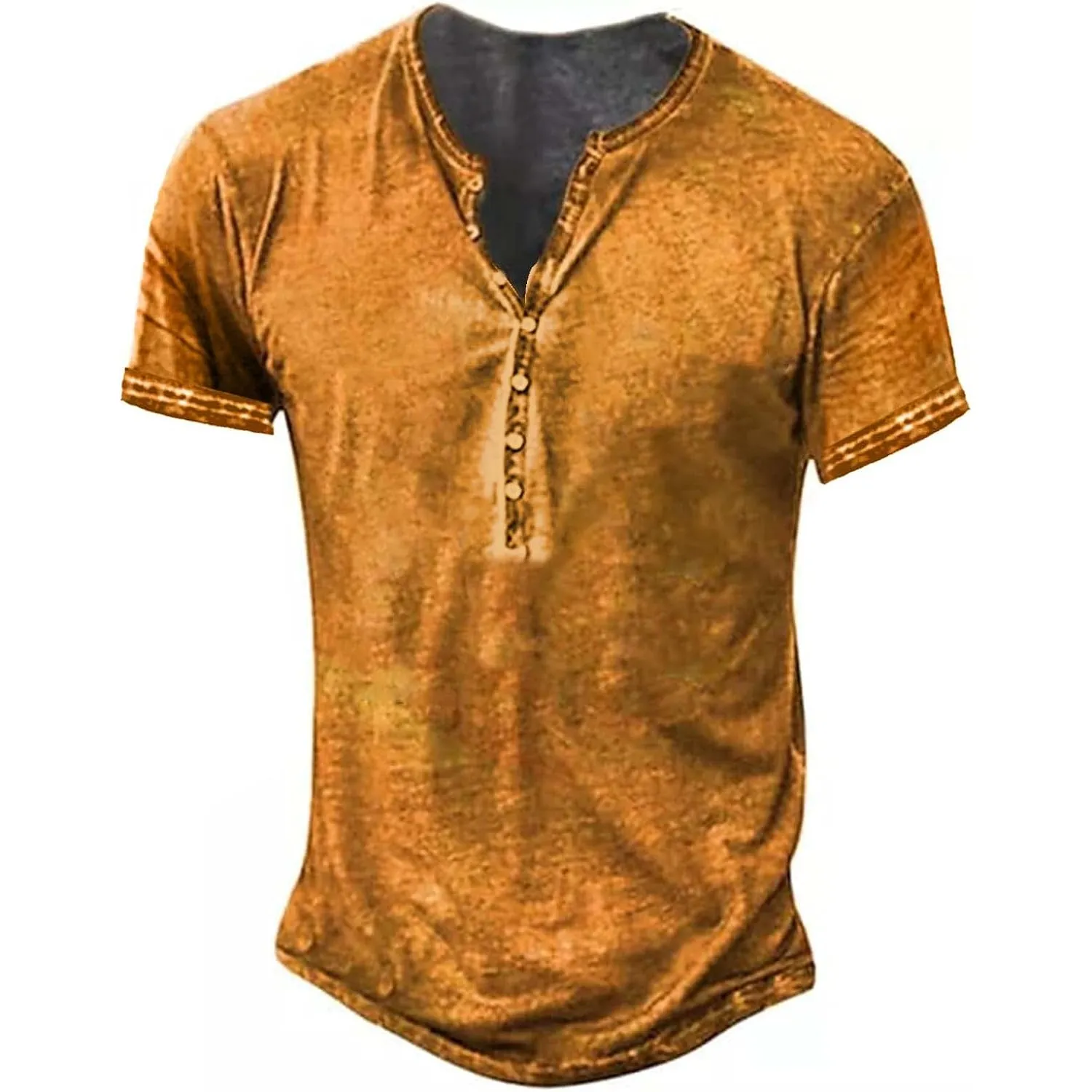 Beotyshow Hemd Herren Langarm Henley Shirt Männer Freizeithemd Vintage Casual Leicht Baumwolle Slim Fit T-Shirt