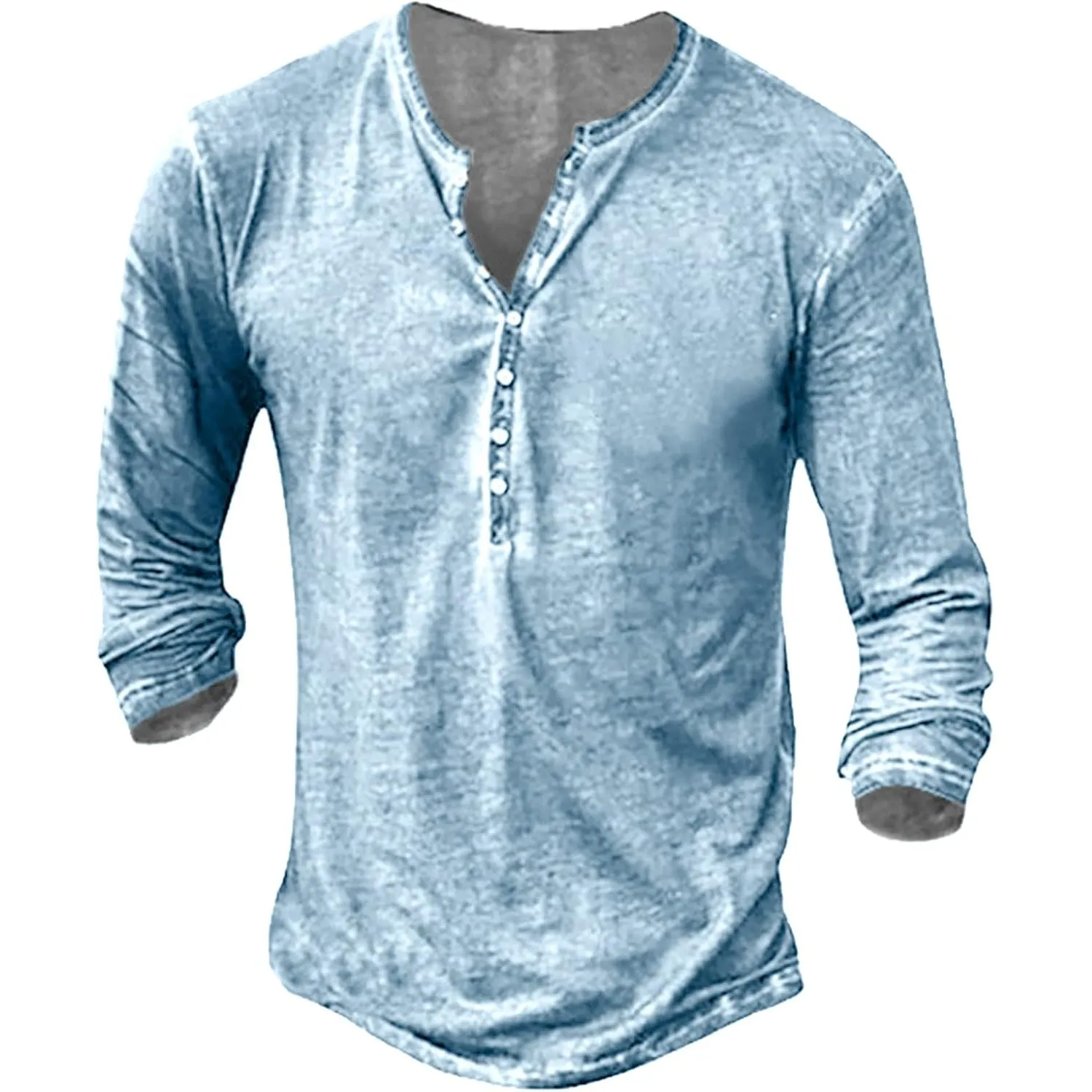 Beotyshow Hemd Herren Langarm Vintage Henley Shirt Männer | Slim Fit, Baumwolle, Freizeit, Vintage, Casual, Leicht, Bus…