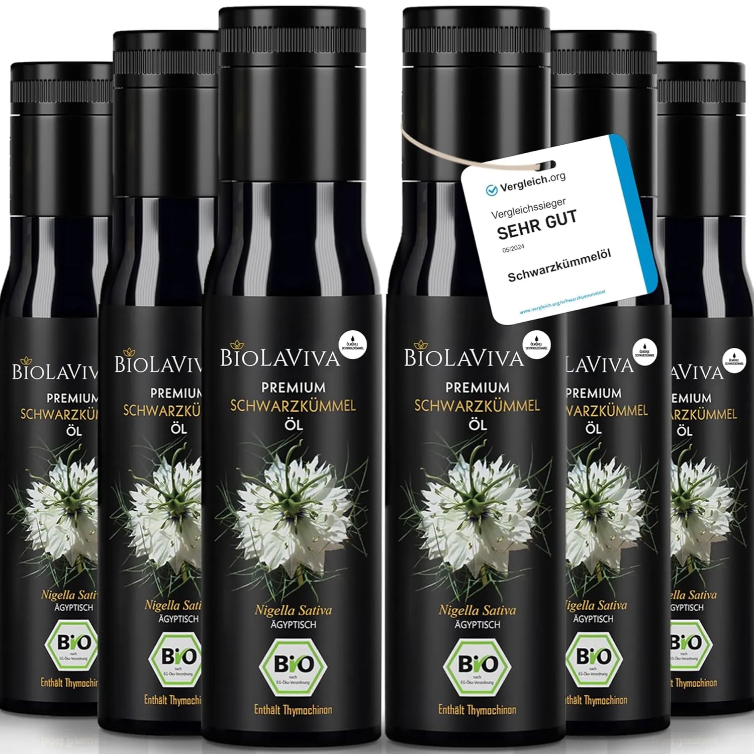 Premium Organic Black Cumin Oil – 1st Pressing – 100% Cold Pressed – 100% Egyptian – 100% Natural – Light Protection Bo…