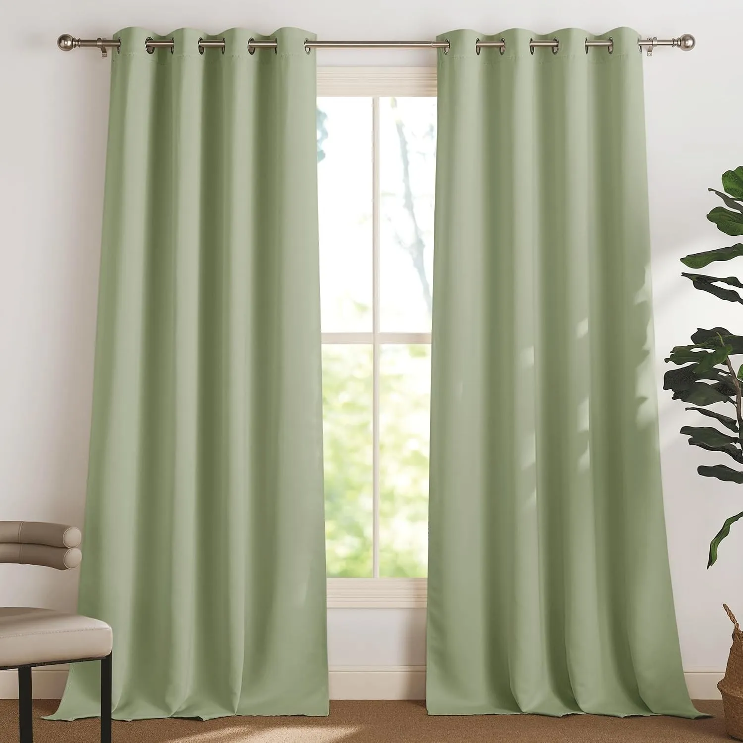 PONY DANCE Wohnzimmer Vorhänge Abdunkelnd Thermo Gardinen gegen Kälte