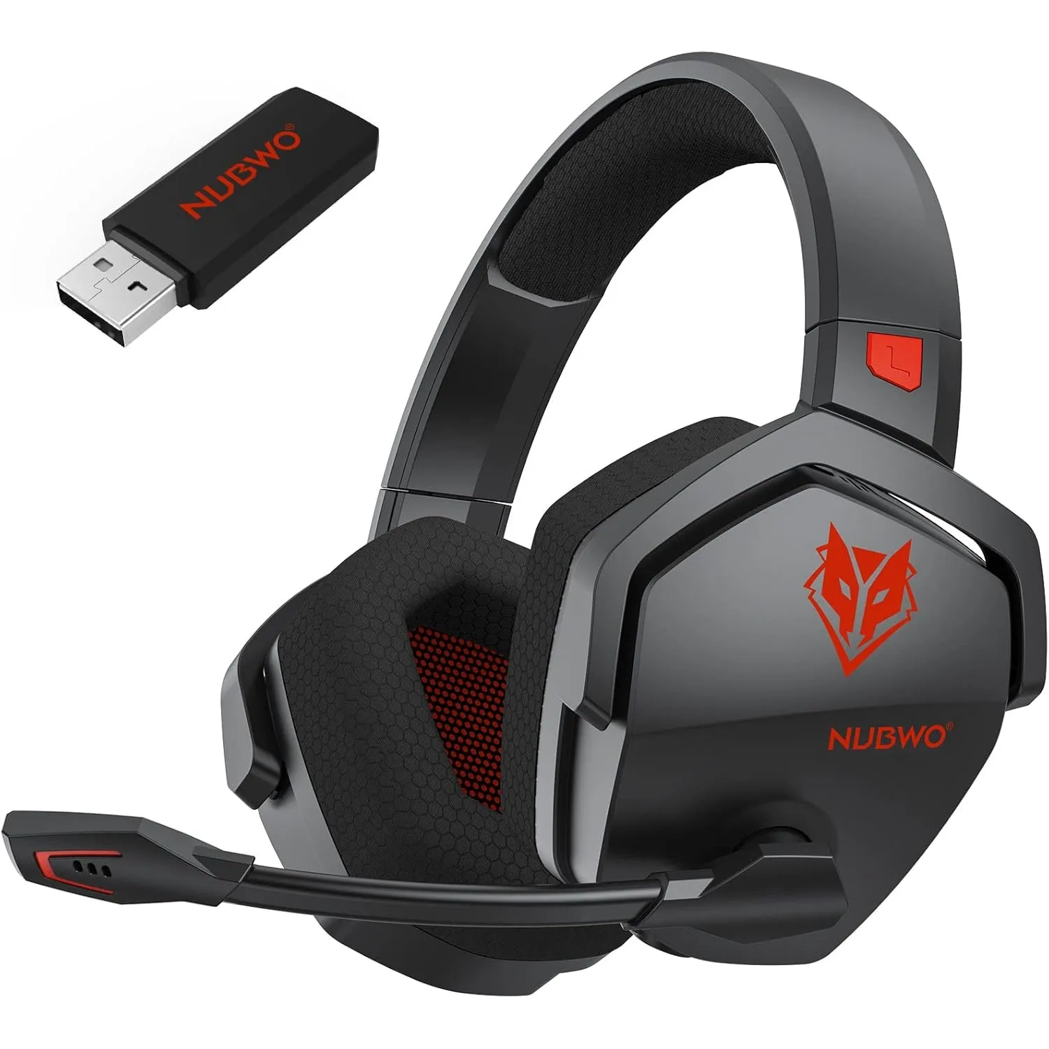 NUBWO G06 Dual Wireless Gaming Headset mit Mikrofon für PS5, PS4, PC, Mobile: 2.4 GHz Wireless + Bluetooth - 100 Stunde…