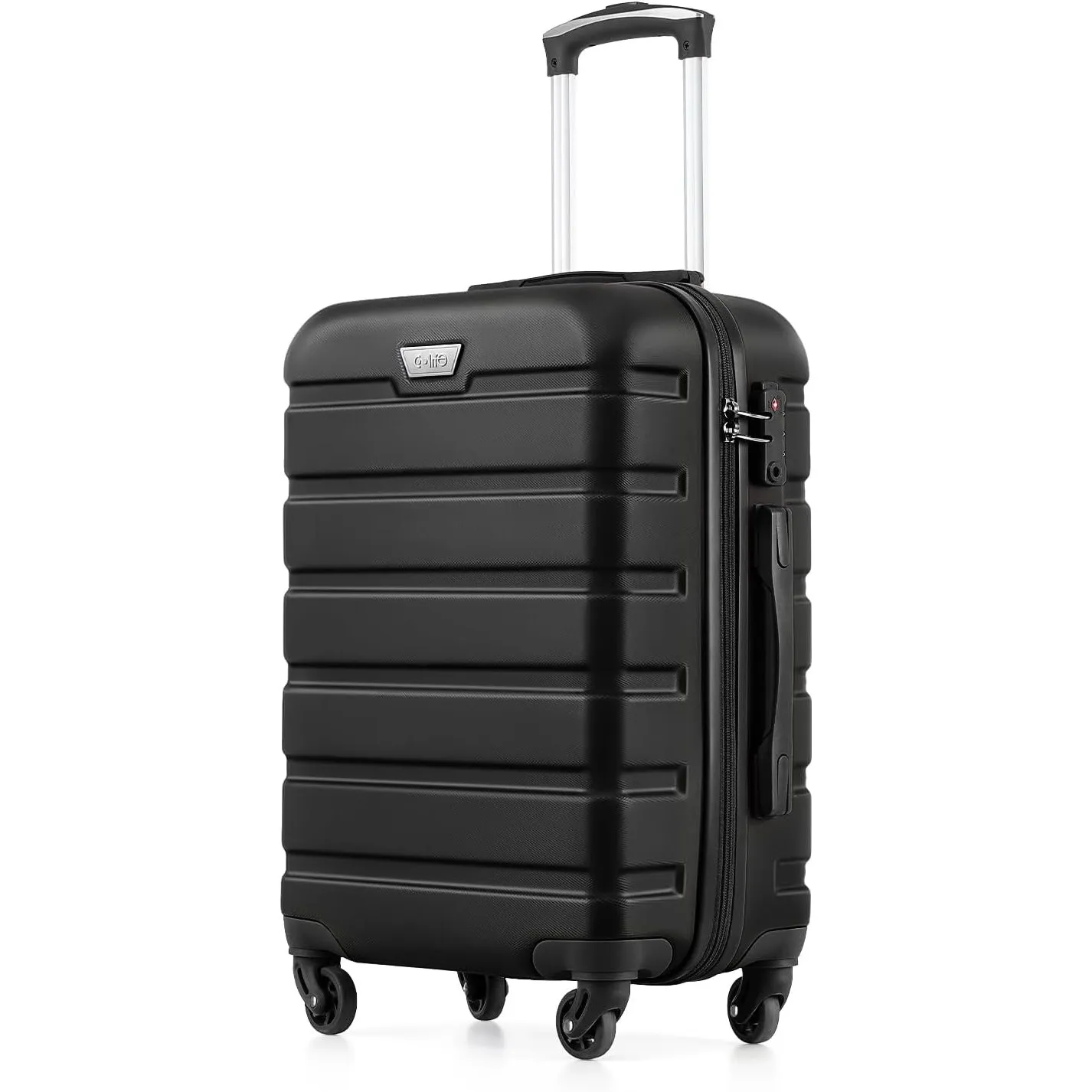 COOLIFE Handgepäck Koffer für EasyJet, 56 cm M, PC+ABS, Leicht Hartschale
