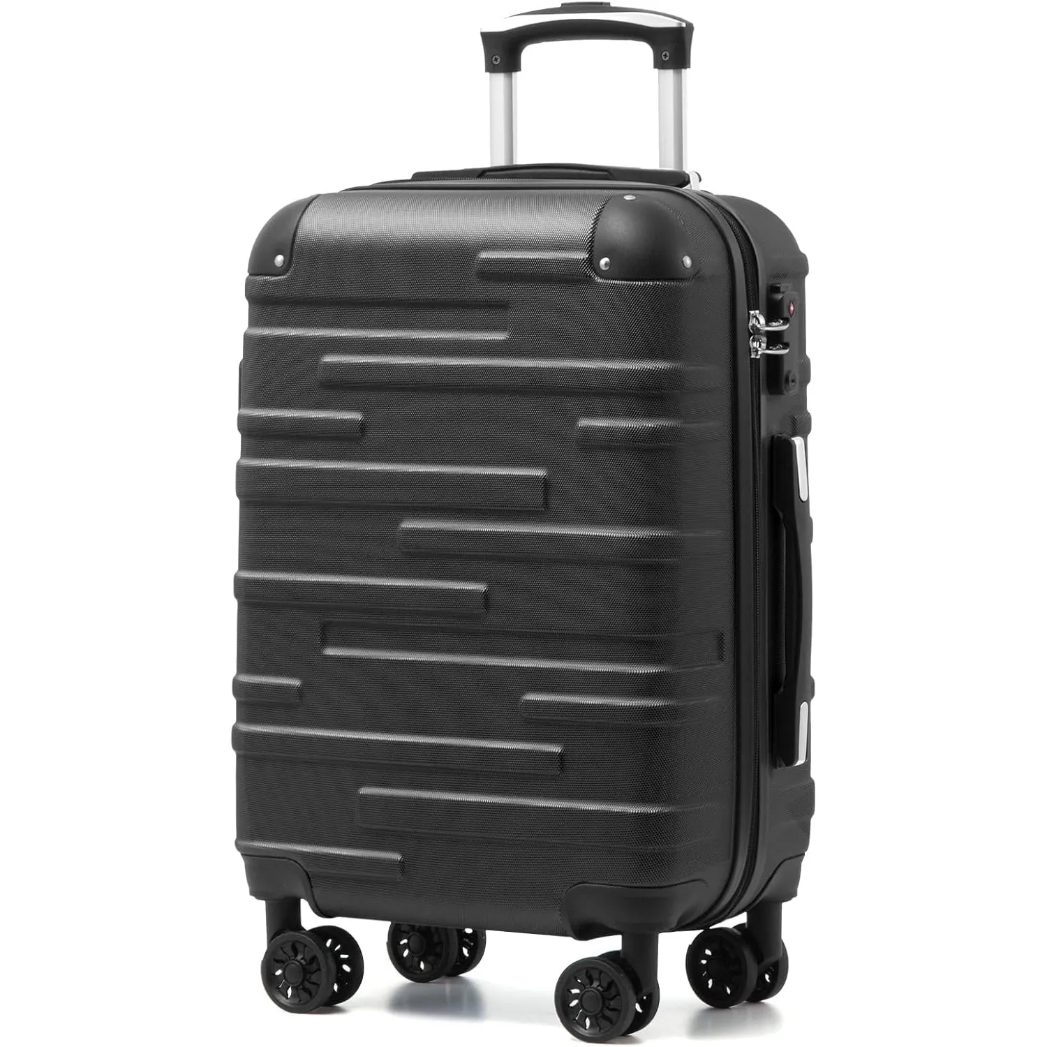 COOLIFE Hartschalen-Koffer Rollkoffer Reisekoffer Vergrößerbares Gepäck (Nur Großer Koffer Erweiterbar) ABS Material mi…