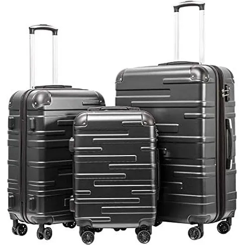 COOLIFE Koffer Set 3 TLG, M+L+XL, leicht ABS-Hartschale, Rollkoffer mit TSA | Leise 360° Rollen, Teleskopgriff, YKK-Rei…