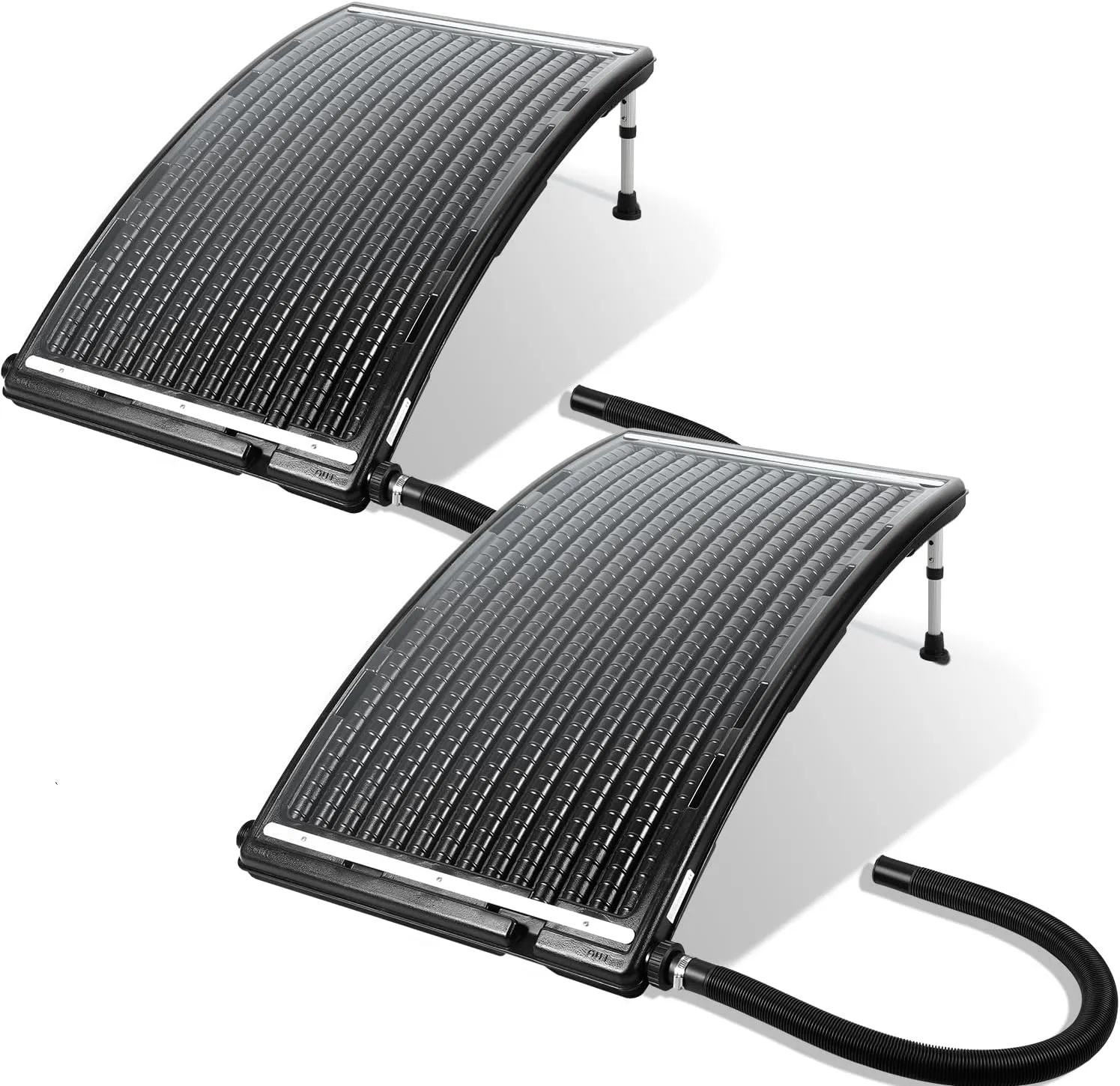 Herrselsam Solar Pool Heater, 2 Sets, Solar Heating Pool 113 x 69 x 35 cm, Solar Panel Pool Connection Diameter 32-40 m…