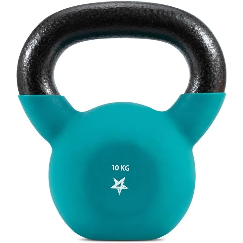 Yes4All 2-20 kg Cast Iron Kettlebell with Neoprene Coating, Multicoloured Kettlebells, Swing Dumbbell, Single