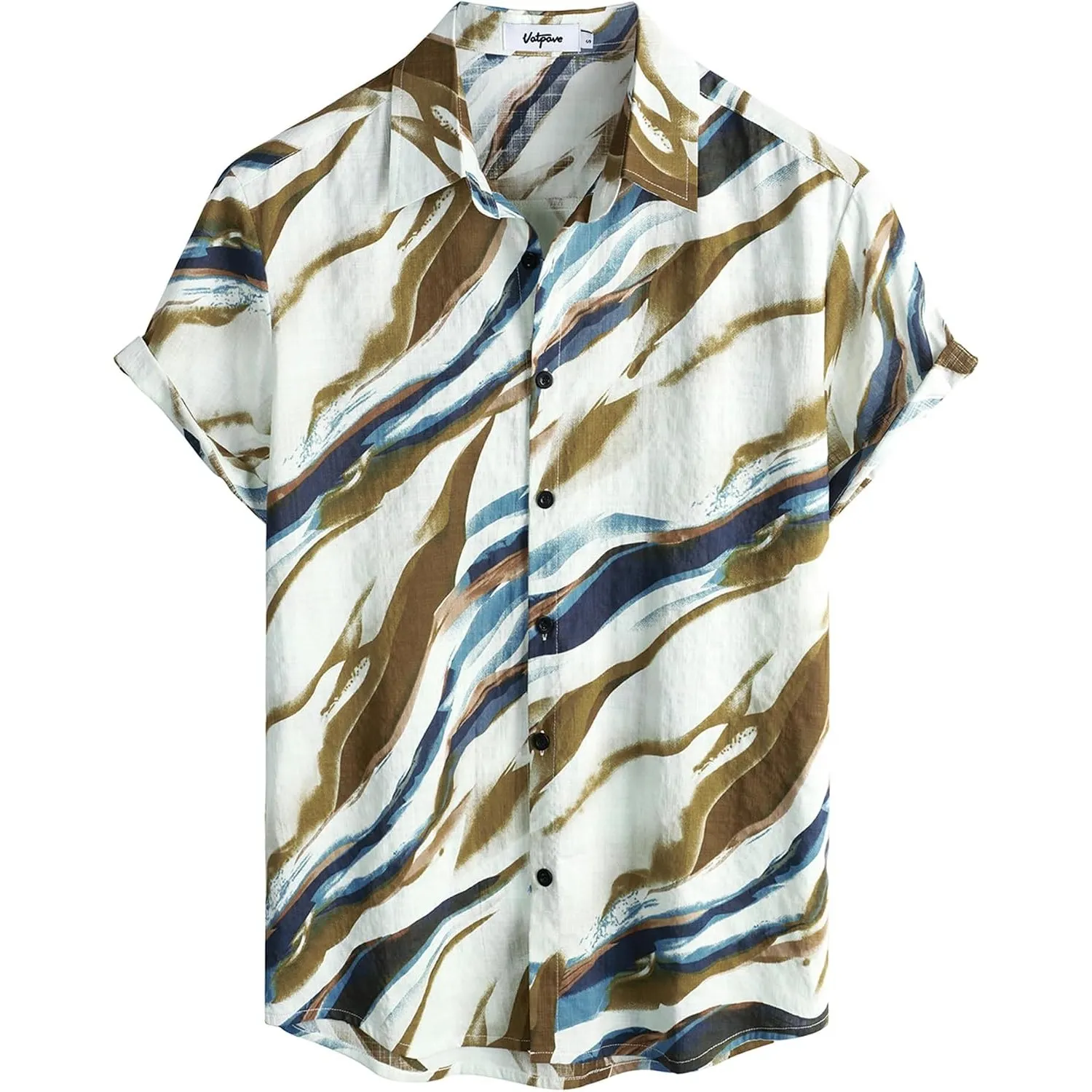 VATPAVE Herren Hawaii Hemd Männer Kurzarm Sommer Strand Blumen Hawaiihemd | Freizeithemd, Casual, Strand, Tropisch, Url…
