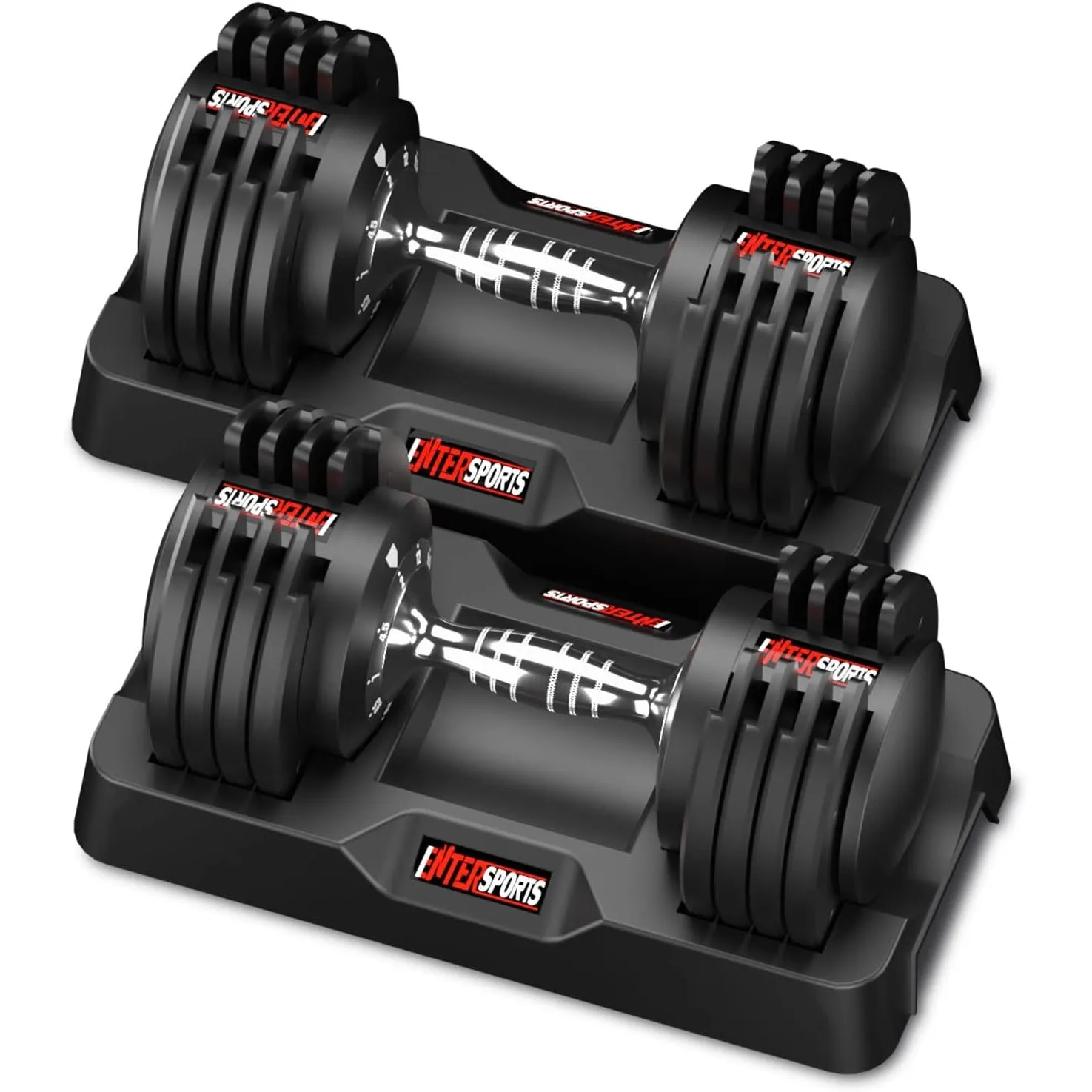 EnterSports 10kg/12kg/18kg/20kg/27kg/40kg Verstellbare Hanteln Einstellbare Platzsparende Hantel, Hanteln mit rutschfes…