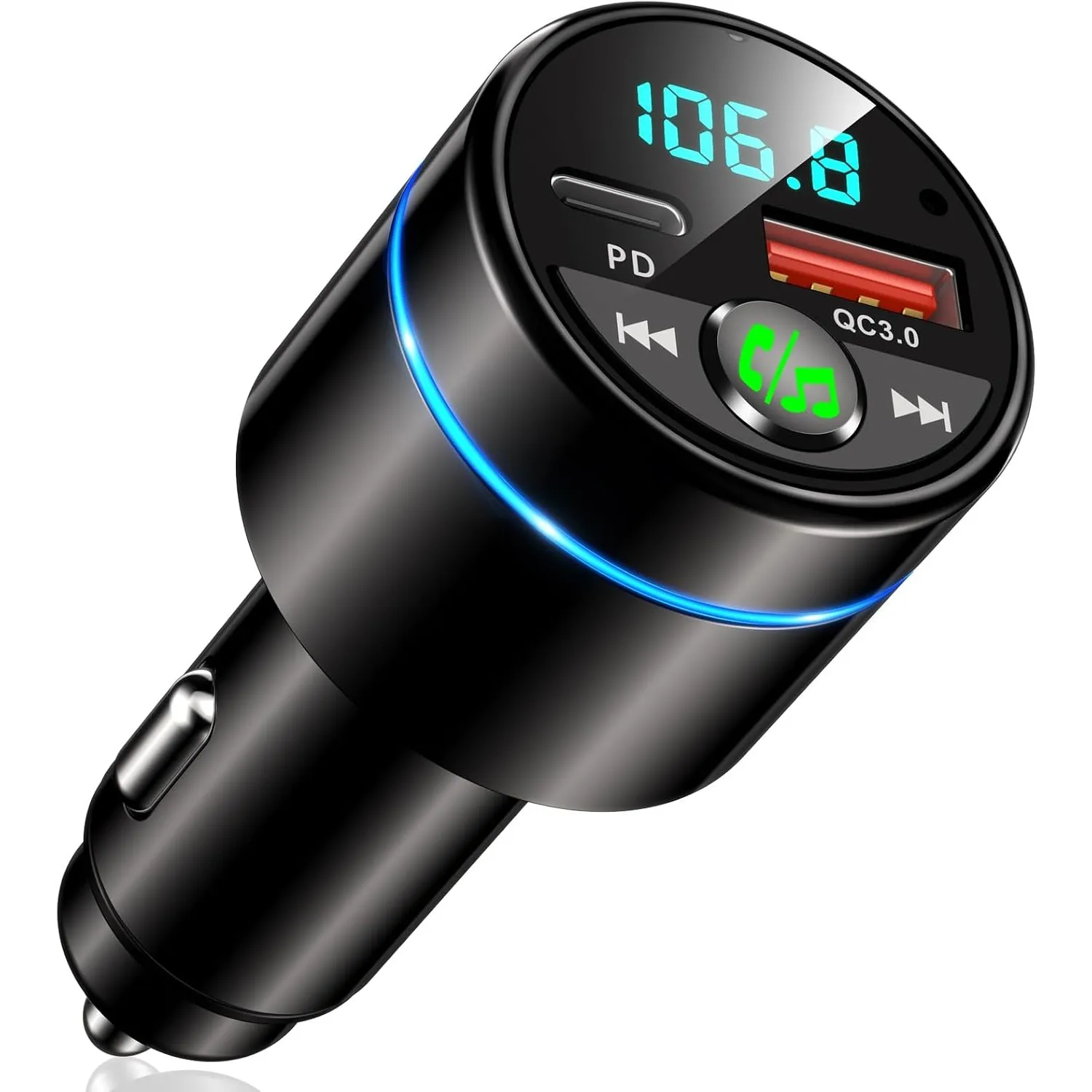 Mohard Bluetooth Adapter Auto, Ganzmetall FM Transmitter Auto Bluetooth