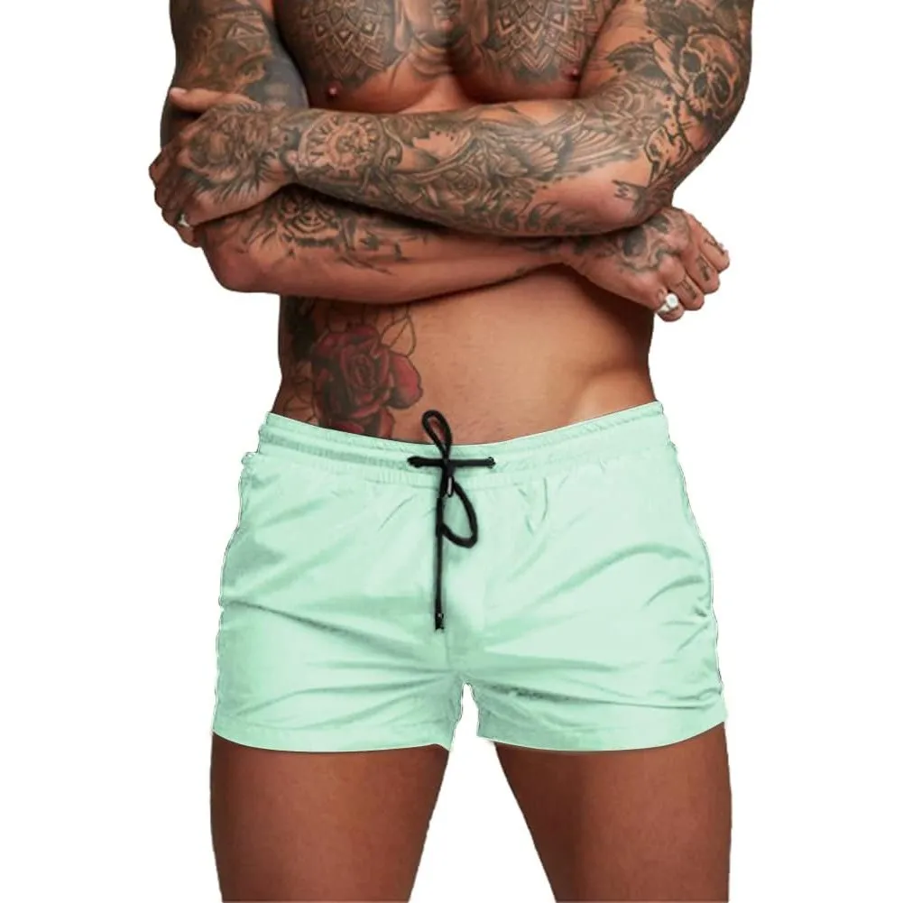 Badehose Herren Schnelltrocknend Badeshorts für Herren Sporthose Laufshorts Männer Sport Kurze Hose Schwimmhose mit Mes…