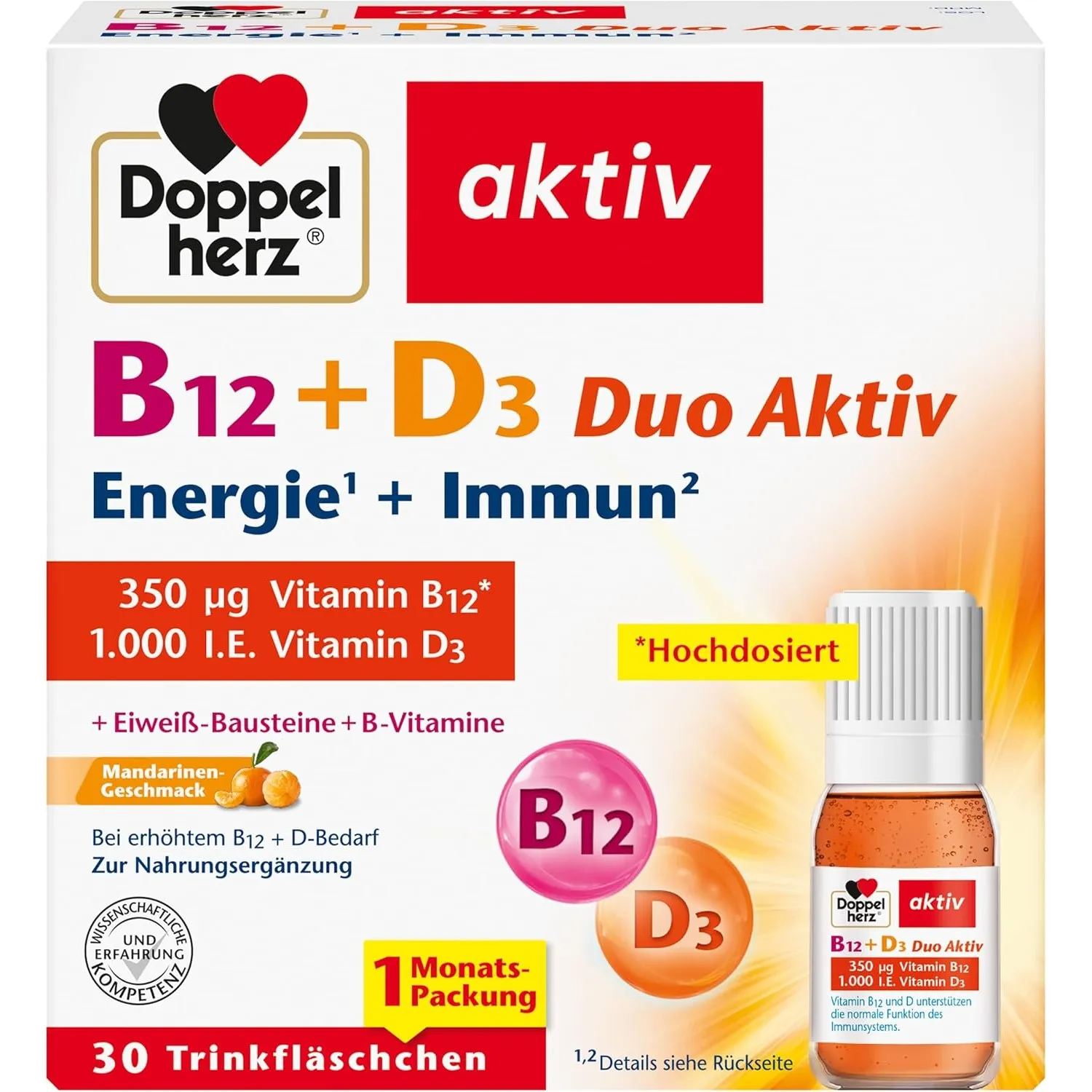 Doppelherz B12 + D3 Duo Aktiv - mit Mandarinen-Geschmack
