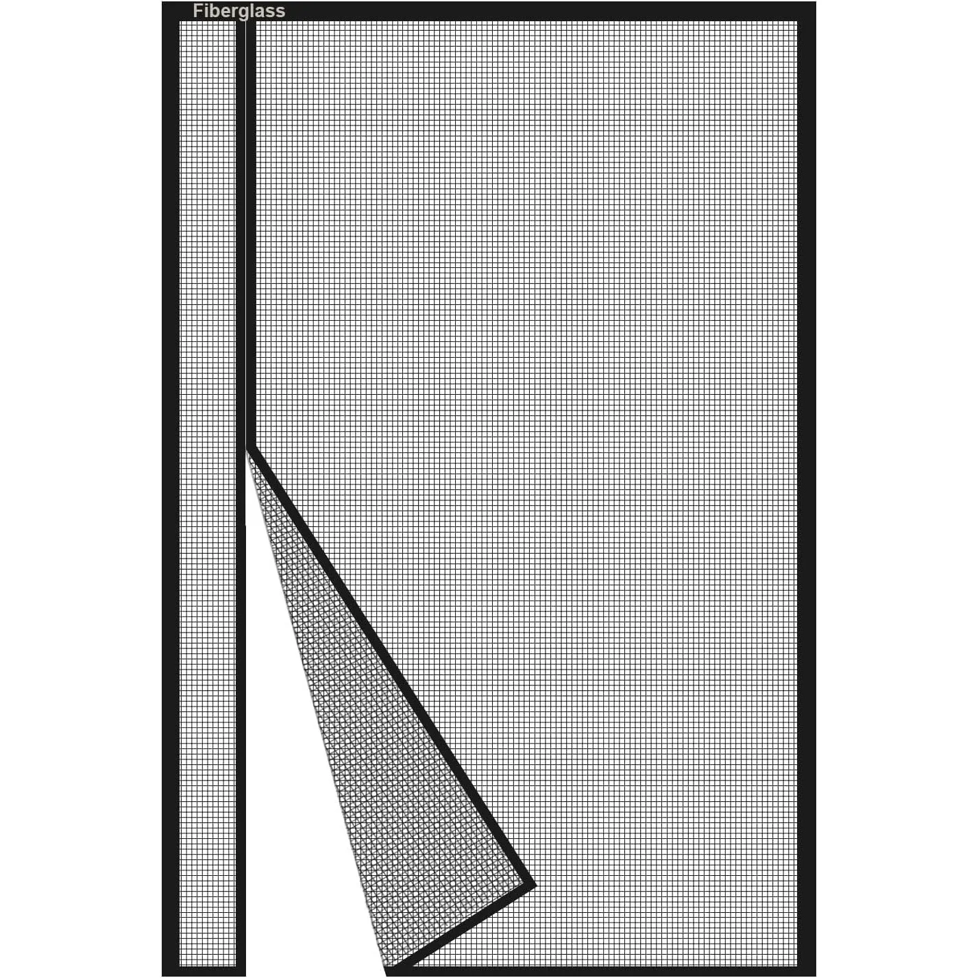 Risareyi Magnet Fliegengitter Tür 160x220cm, Seitliche Öffnung Fliegengitter Balkontür Ohne Bohren Insektenschutz Flieg…